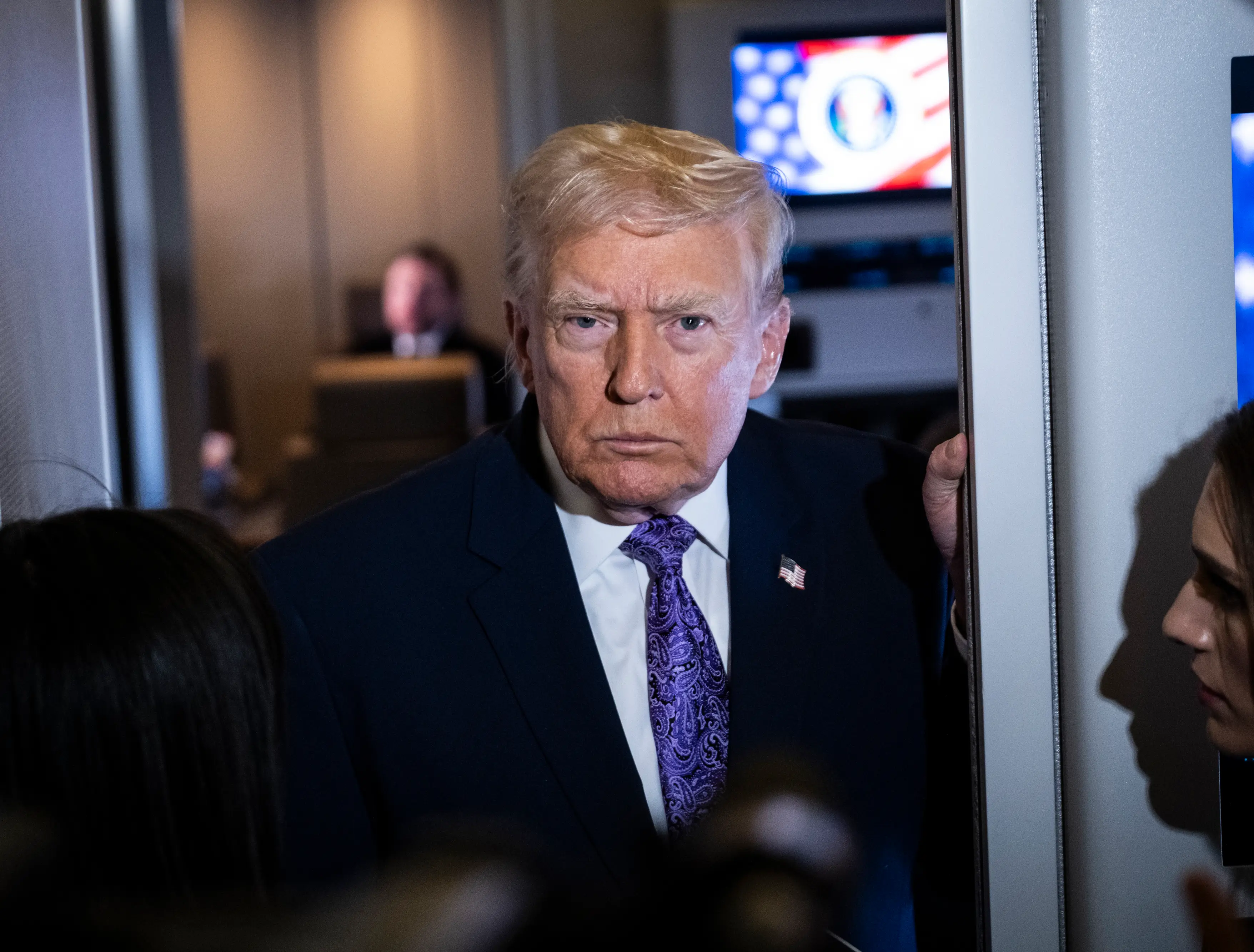 Donald Trump caught a stray during Prince Harry's surprise appearance on The Late Show with Stephen Colbert yesterday (Pete Marovich/Getty Images)