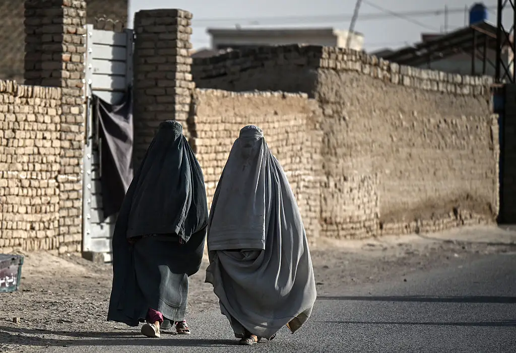 The UN says restrictions on movement for women 'intensified' in 2025 (Sanaullah SEIAM / AFP via Getty Images)