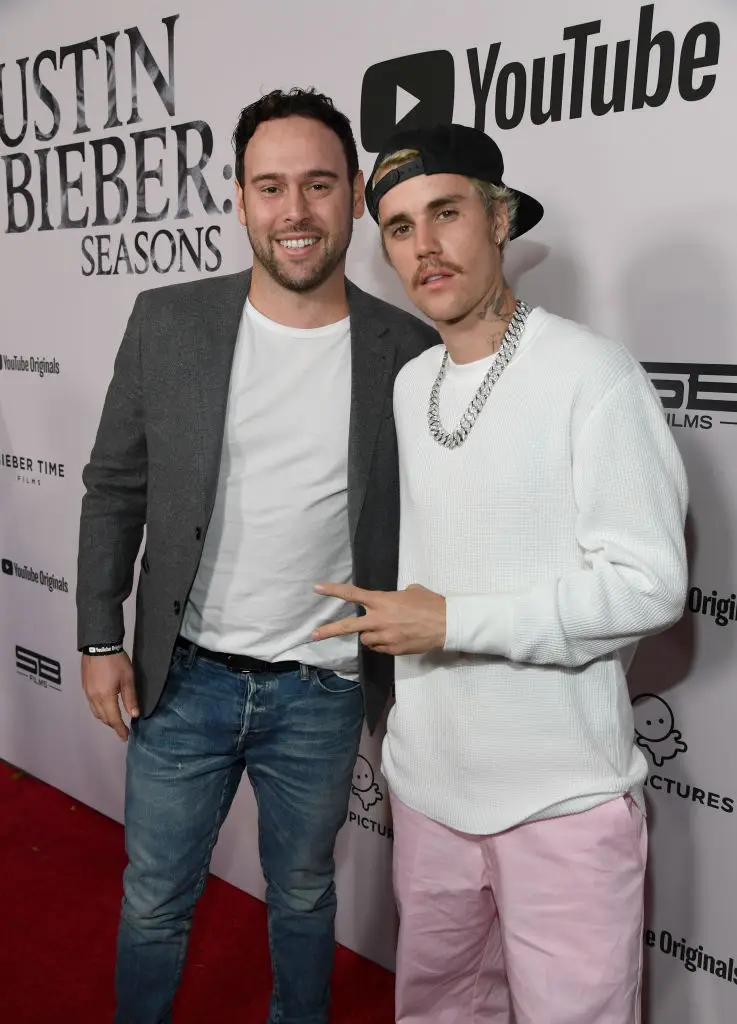 Bieber and Braun have been working together for 15 years (Kevin Mazur/Getty Images for YouTube Originals)