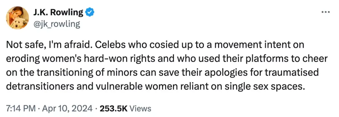 The author claimed she'd 'never forgive' her former colleagues. (Twitter)