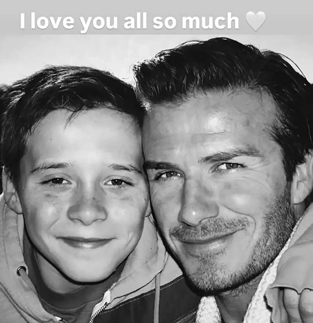 He shared a throwback snap of himself and little Brooklyn (Instagram/davidbeckham)