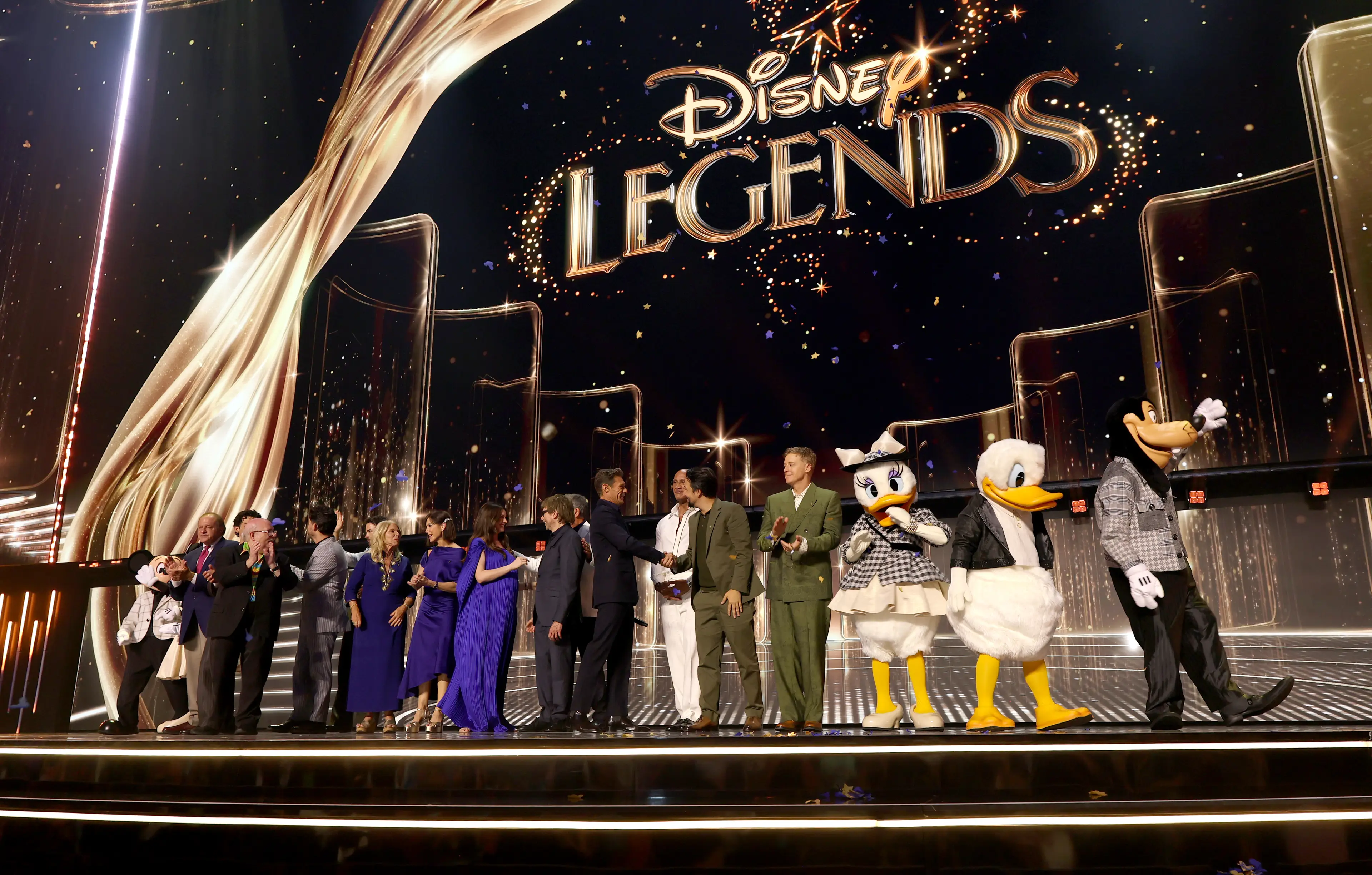 Hathaway was honoured along with a number of ex-Disney stars (Kevin Mazur/Getty Images for Disney)