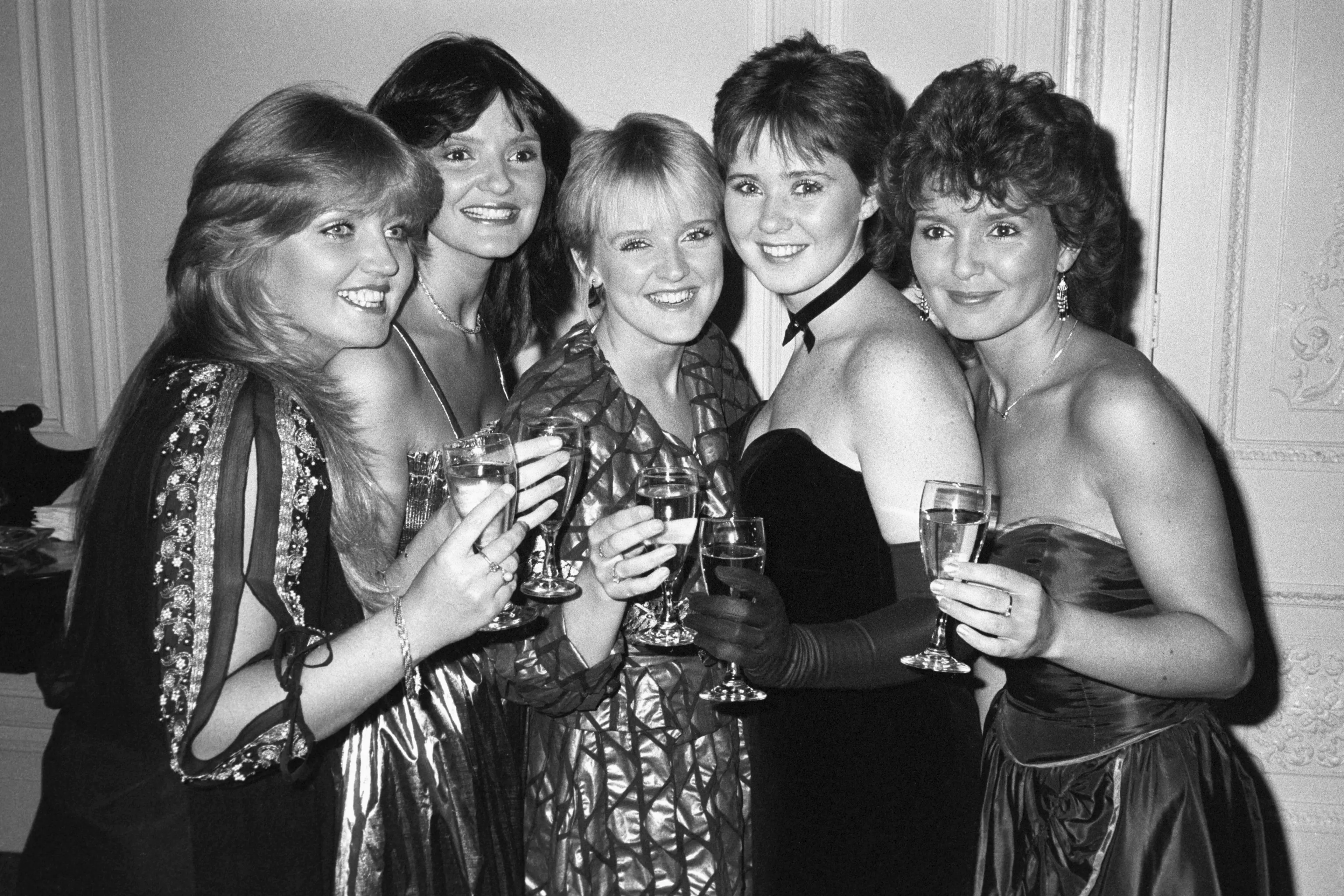 Linda Nolan with her sisters in 1983 (PA)