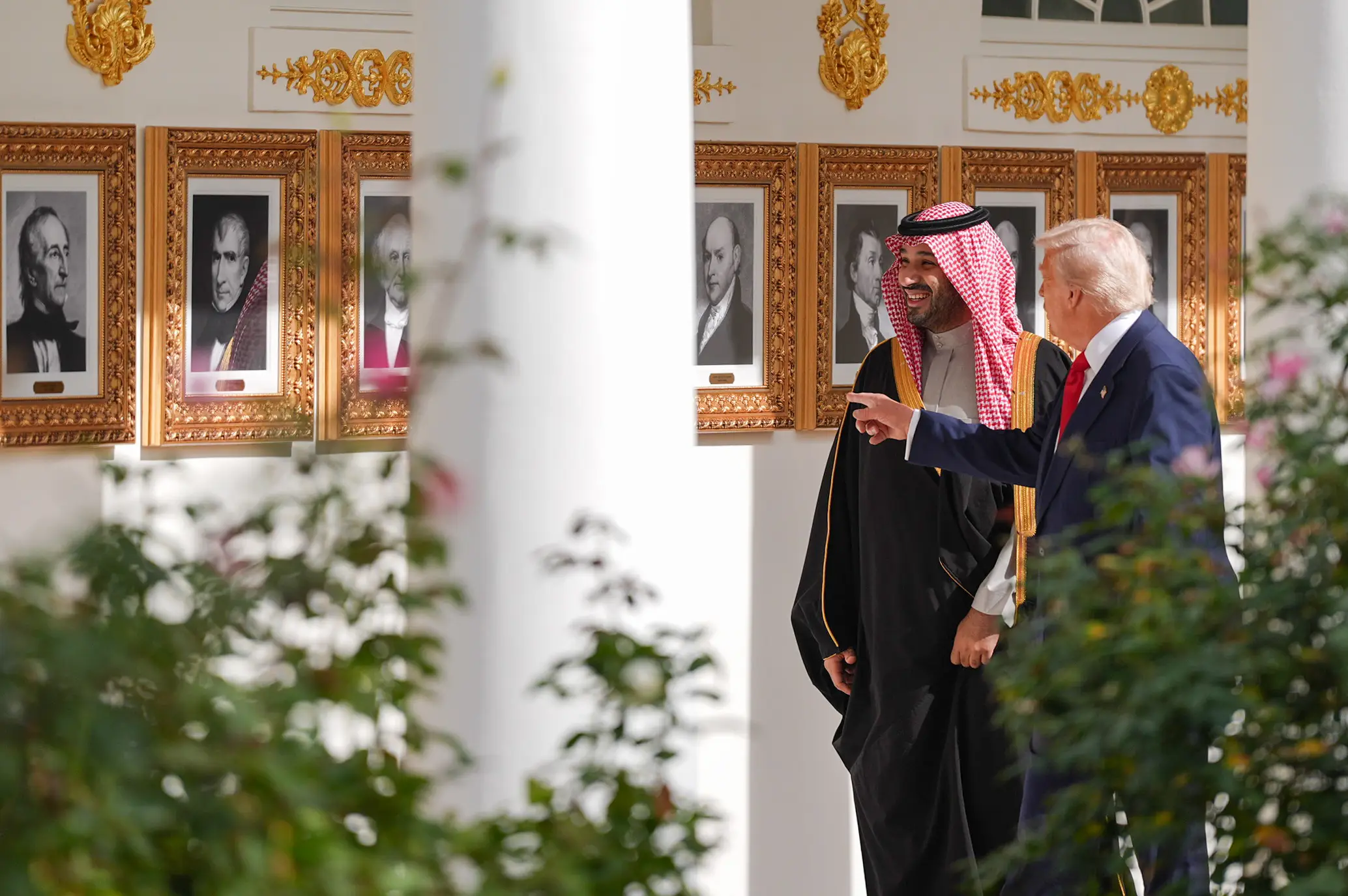 Trump was seen mocking Biden in front of the Middle Eastern leader (Demetrius Freeman/The Washington Post via Getty Images)
