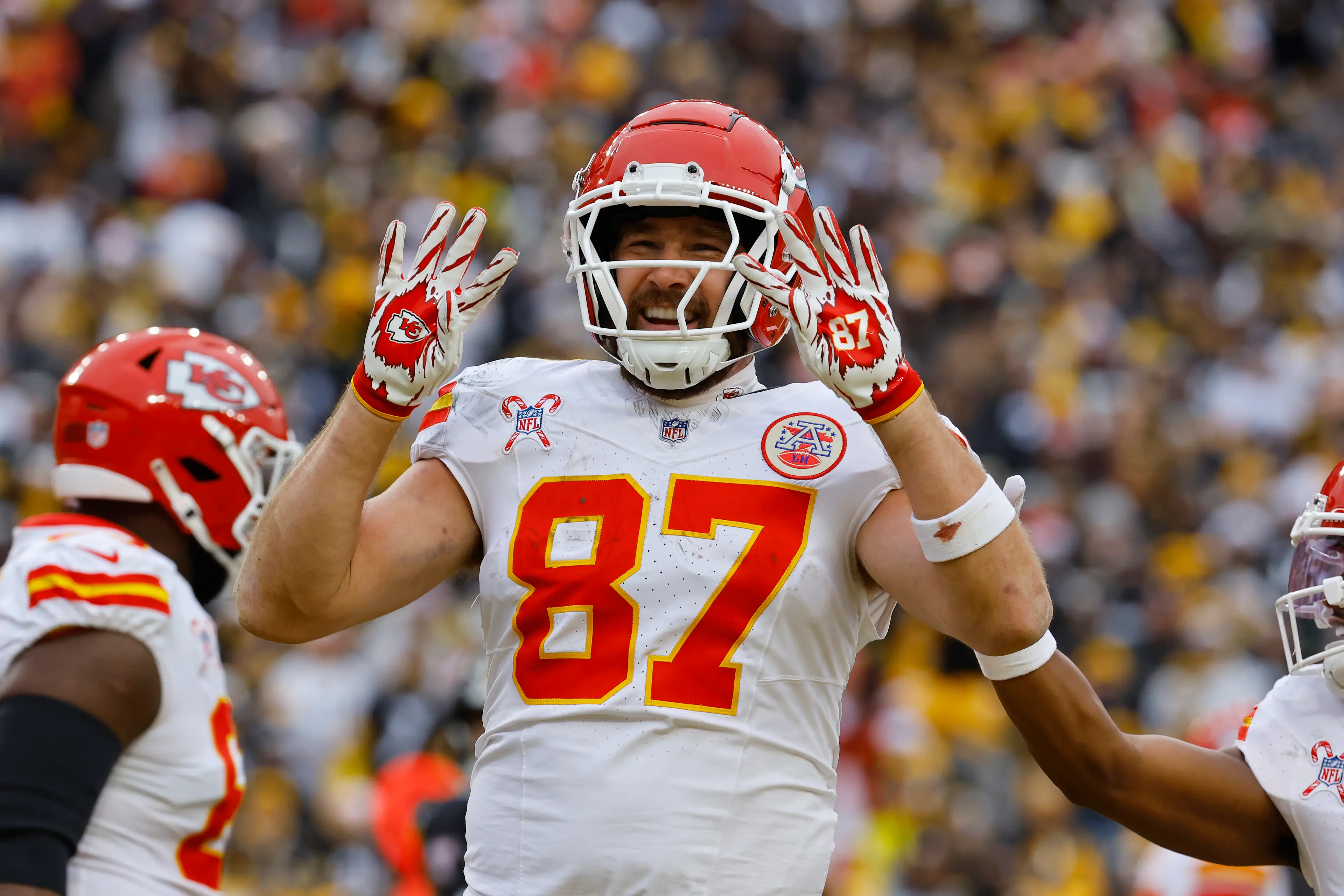 Kelce made history as the Chiefs went up against the Steelers (Justin K. Aller/Getty Images)