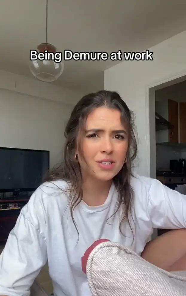 The internet is going wild for the 'demure' trend right now. (TikTok/@c.atherinegrace)