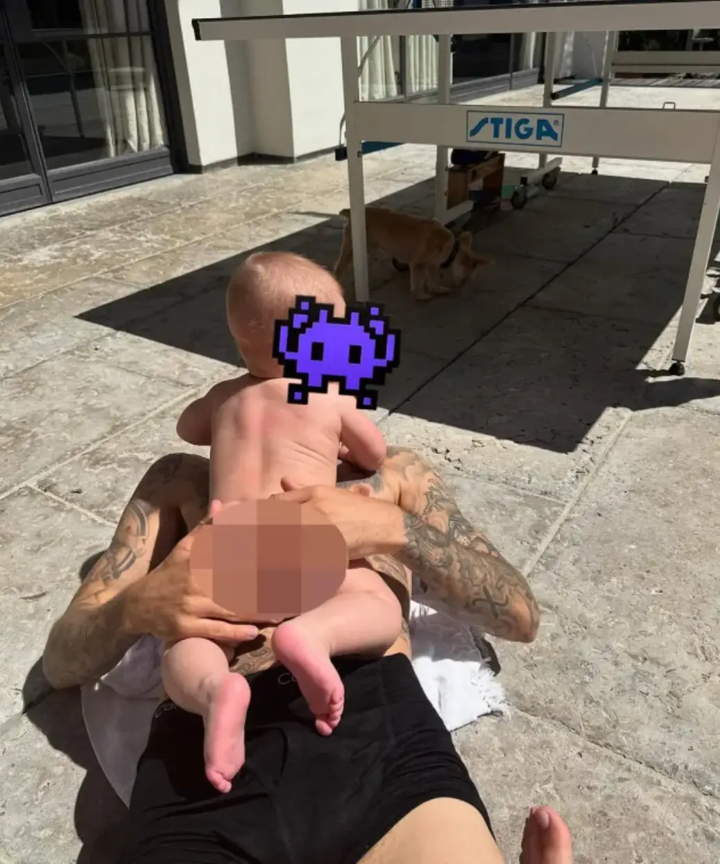 Bieber has come under fire previously for the images he shares of his son (Instagram/@justinbieber)