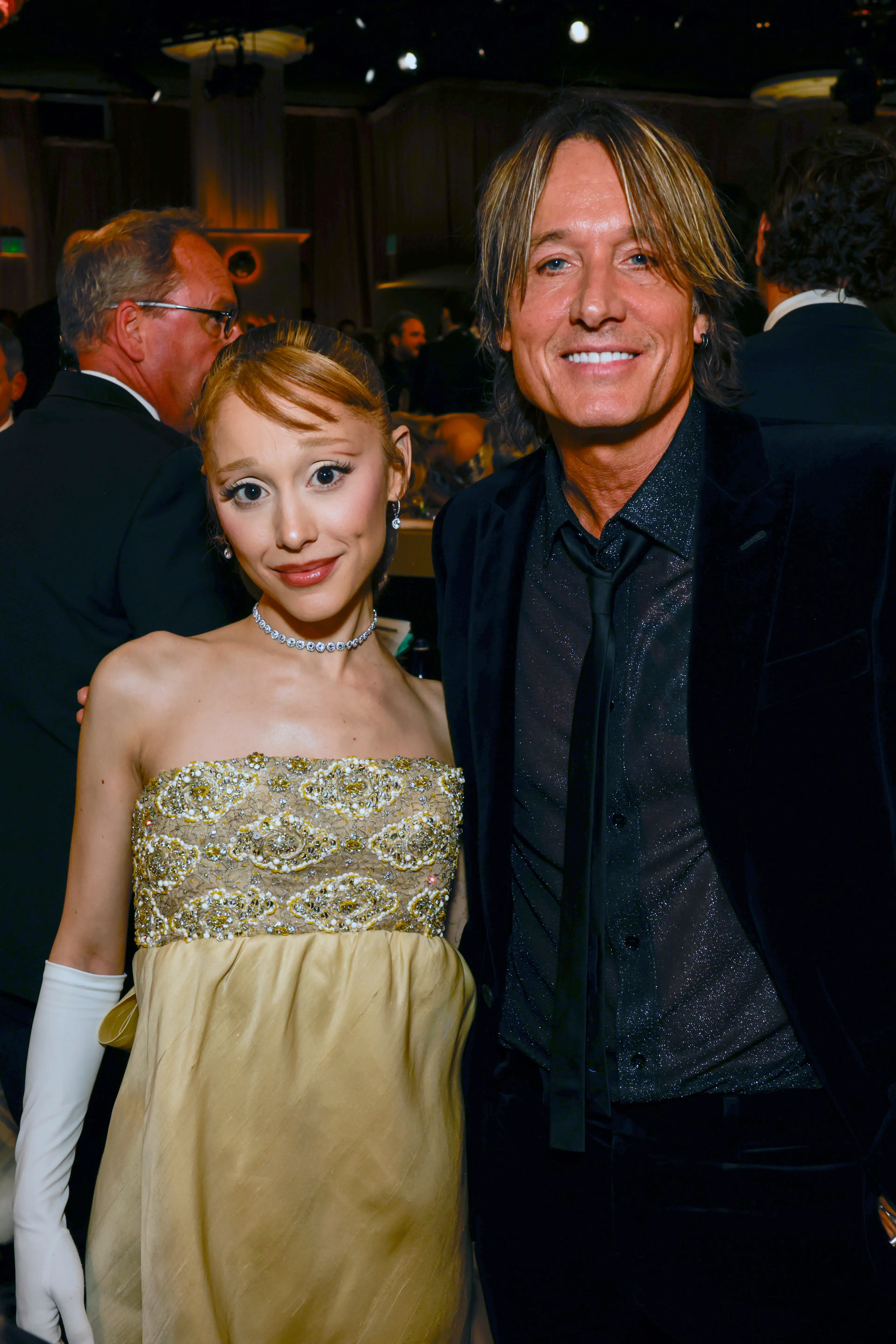 Grande and Urban struck up a conversation at the Golden Globes earlier this month (Francis Specker/CBS via Getty Images)