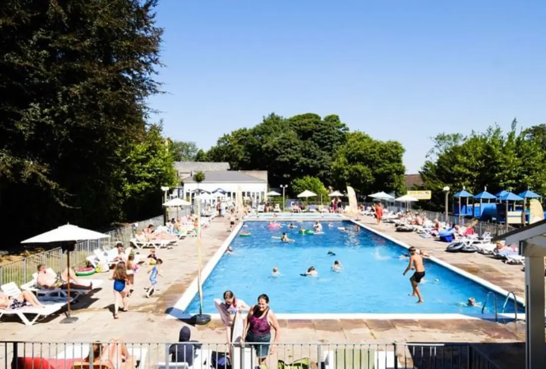 The resort has pools inside and outside.