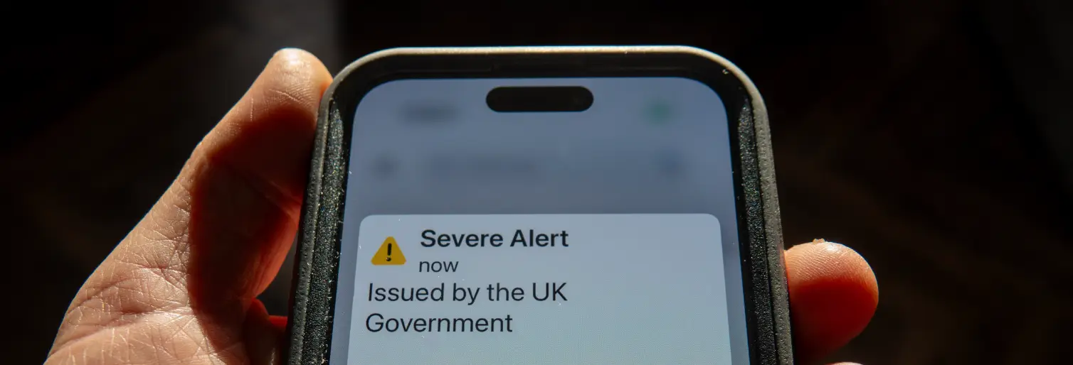 As many as 87 million devices will be sent the 10-second warning (Anna Barclay/Getty Images)
