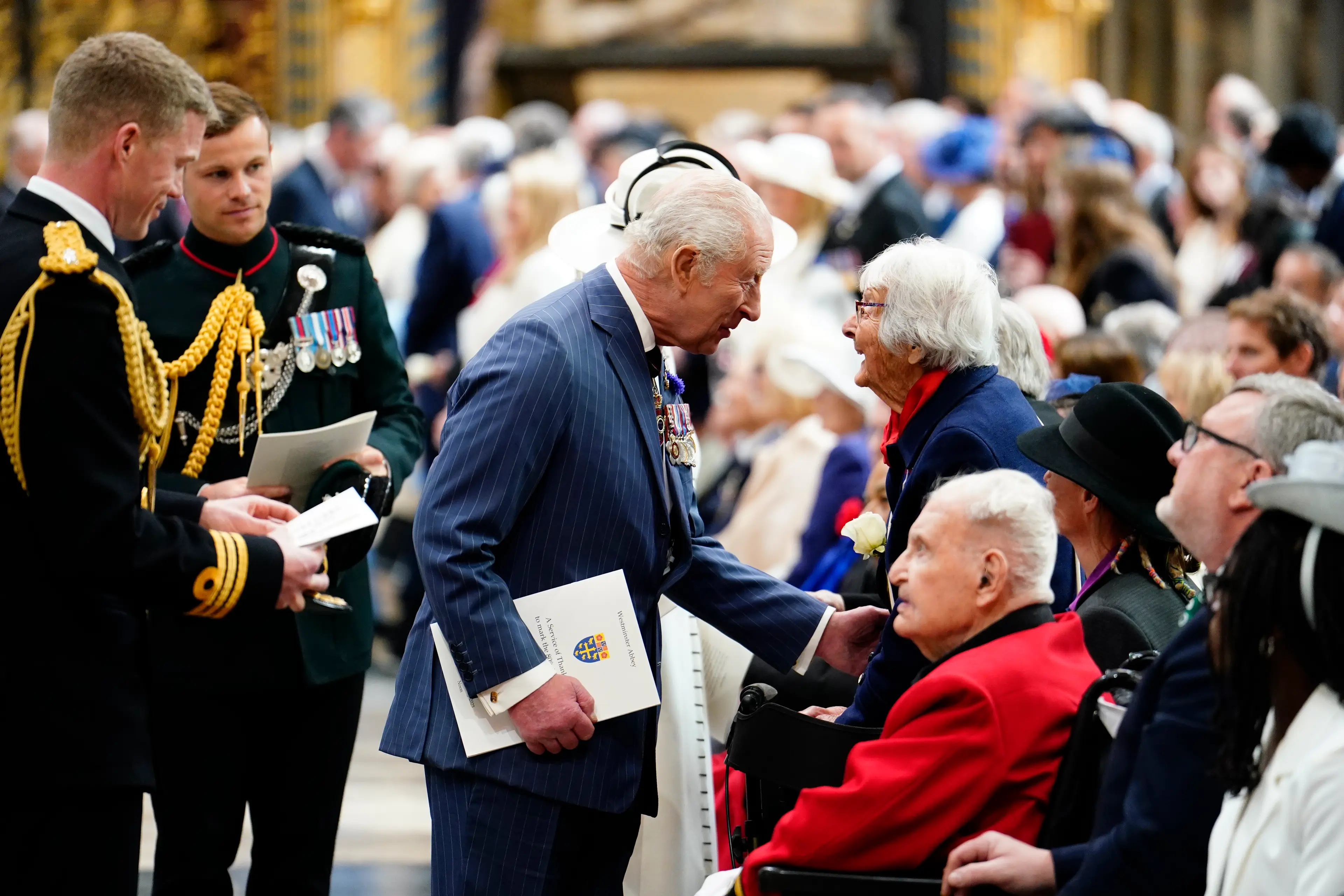 The King is said to have lost his rag during the VE Day service last week (Jordan Pettitt - WPA Pool/Getty Images)