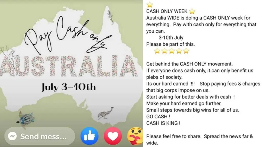Australians are being urged to go cashless this week.