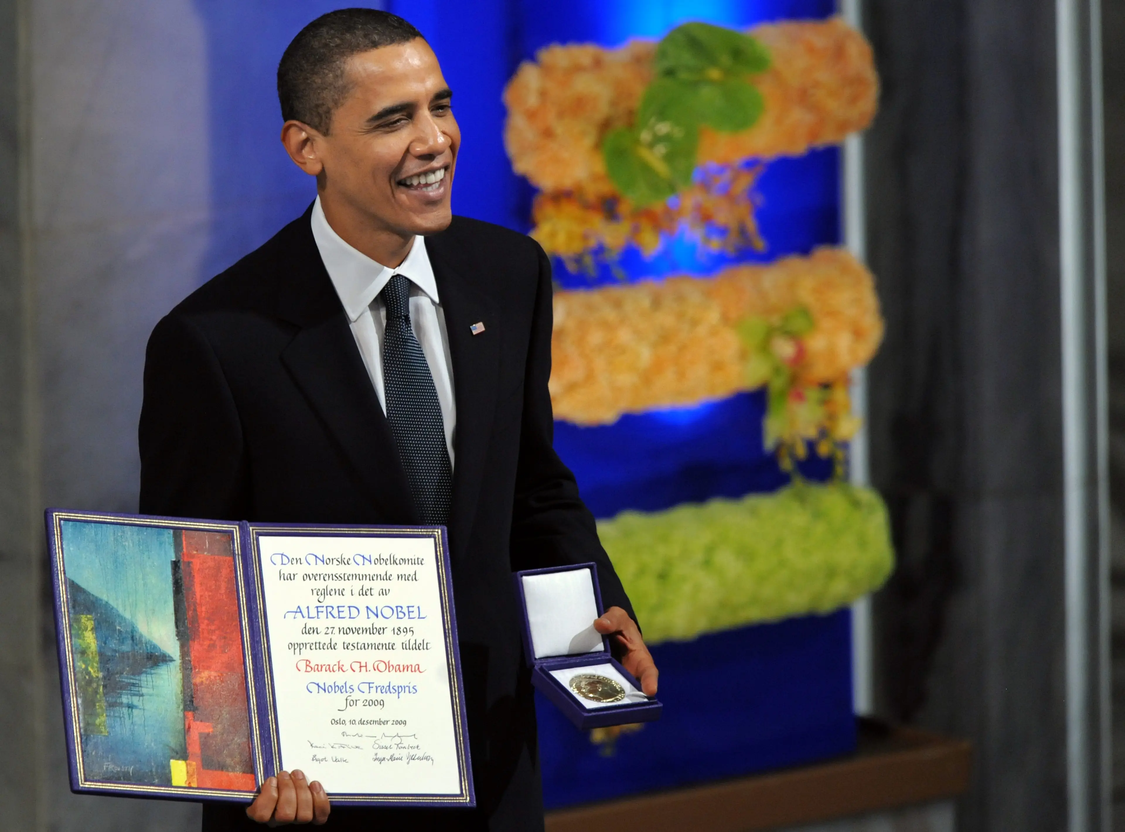 Former President Barack Obama won the Nobel Peace Prize back in 2009 (JEWEL SAMAD/AFP via Getty Images)