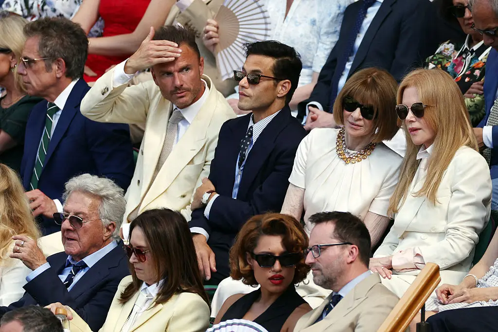 Ben Stiller, Dustin Hoffman, Rami Malek, Raye, Anna Wintour and Nicole Kidman at Wimbledon (Adrian Dennis / AFP via Getty Images)