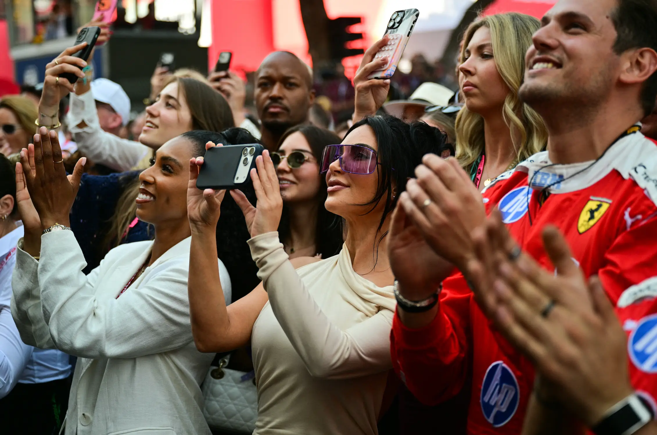 Kardashian supported Hamilton in Monaco (Andrej ISAKOVIC / AFP via Getty Images)