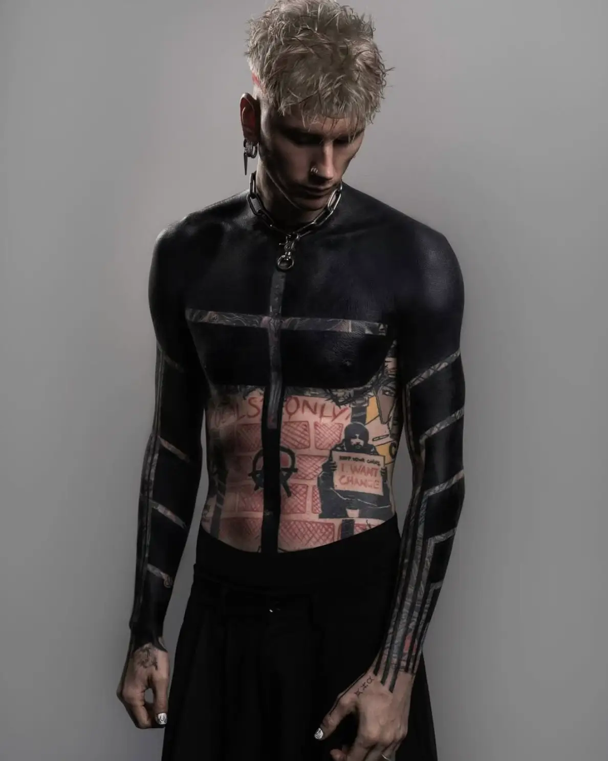 MGK debuted his tattoo on social media (Instagram/@machinegunkelly)