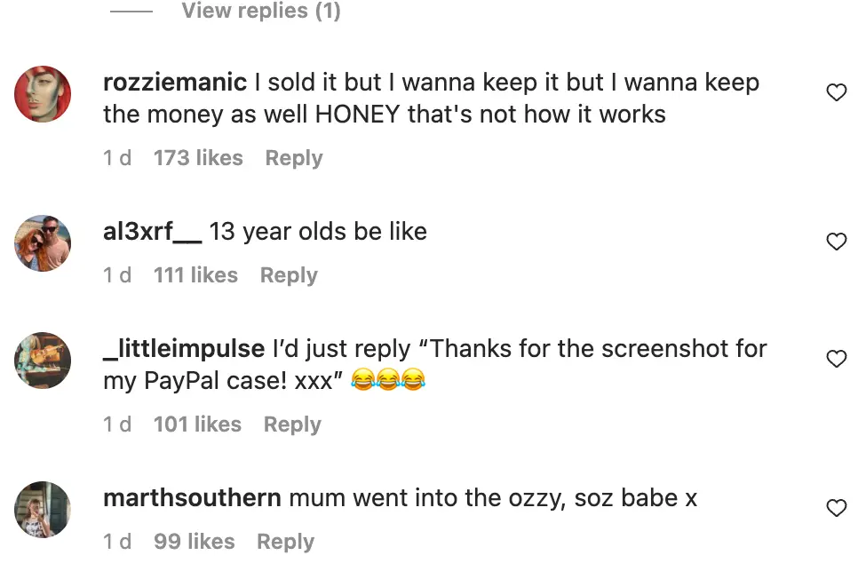 Social media users were left in stitches over the post.