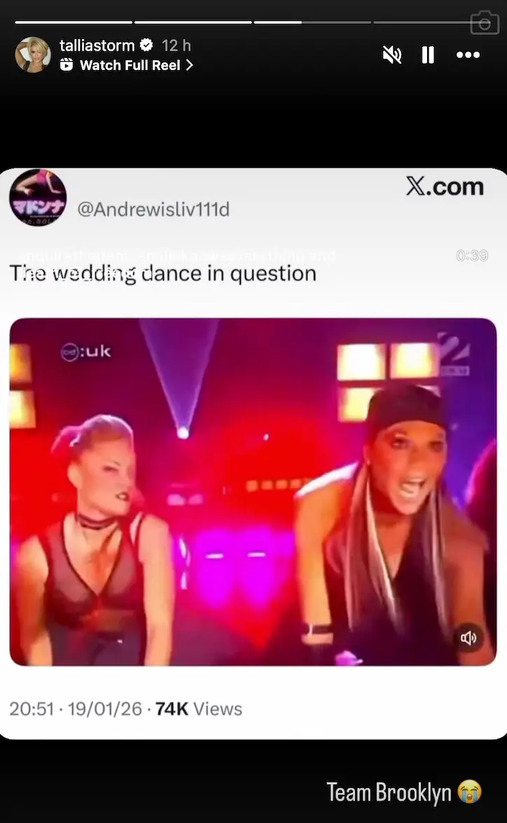 Tallia made it clear she's on her ex-boyfriend's side (Instagram/@talliastorm)