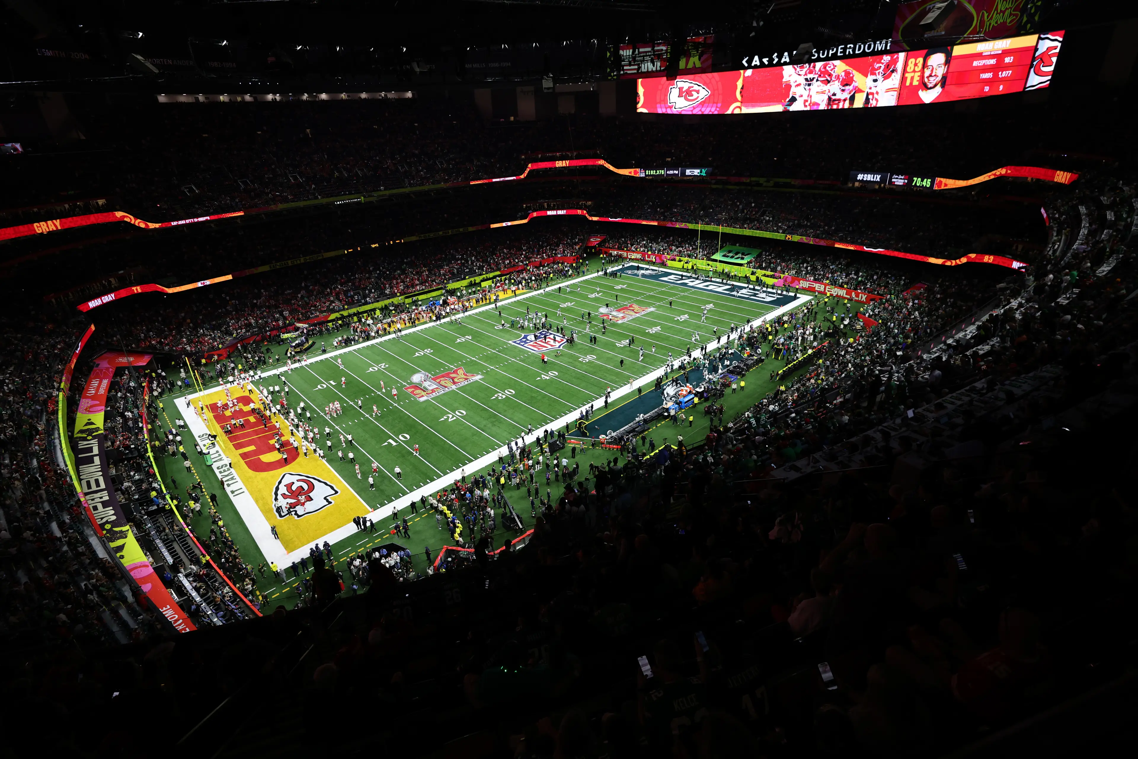 Searches for the term 'Super Bowl' sky-rocketed to a staggering 8032 per cent (Chris Graythen/Getty Images)