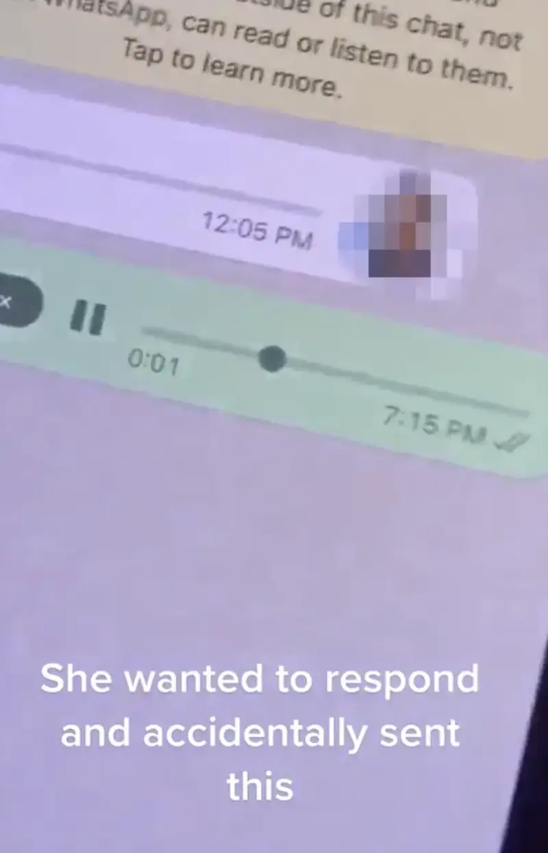 Her match then blocked her (