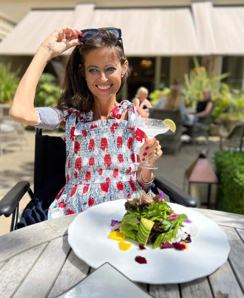 Deborah managed to go out for dinner with husband Sebastien.