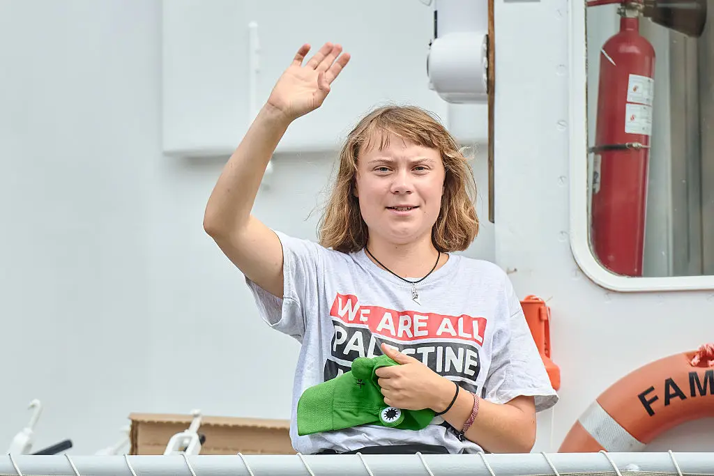 Greta Thunberg has claimed she's been 'abducted by Israel' (Mario Wurzburger/Getty Images)