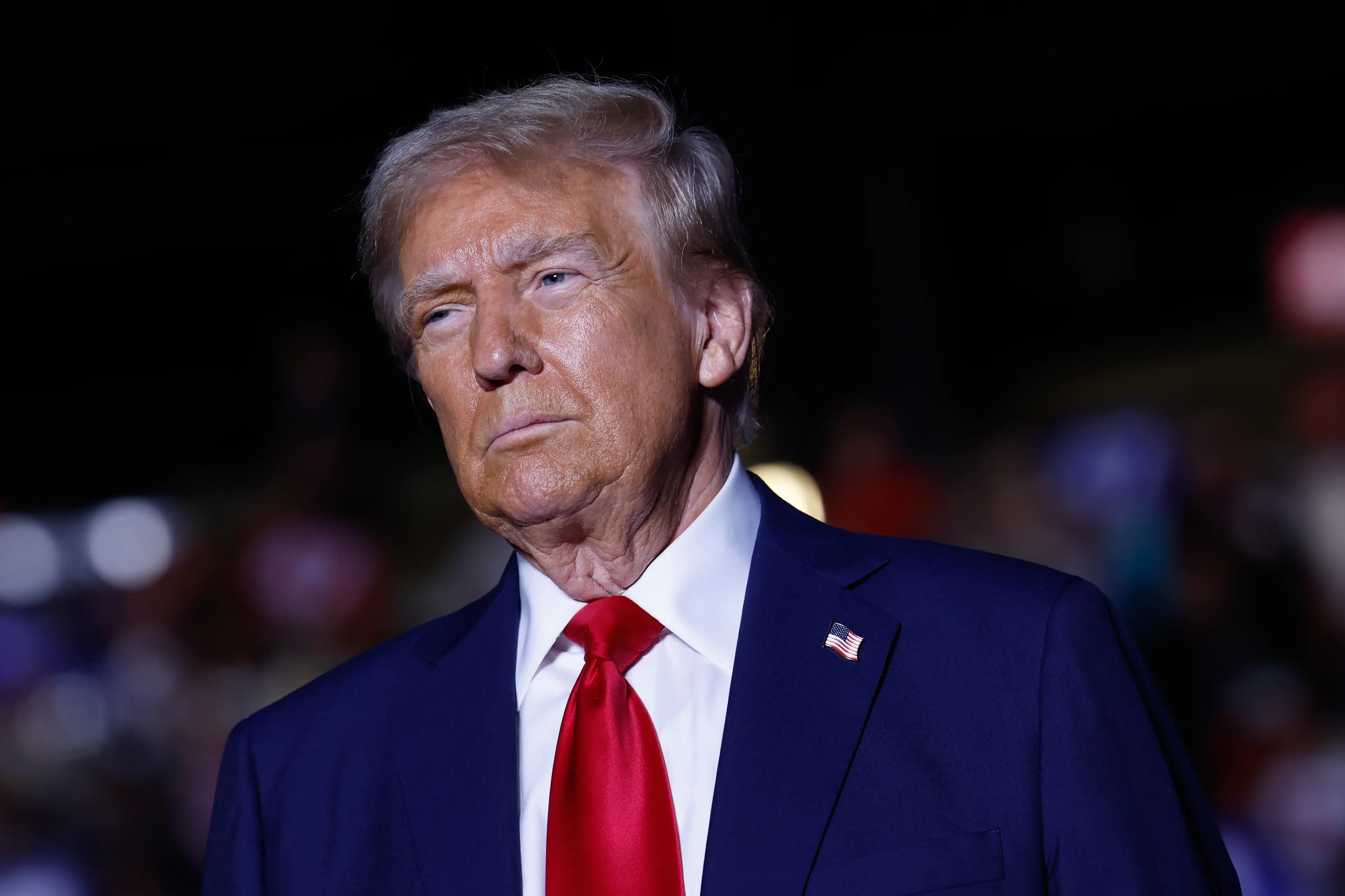 US President Donald Trump revealed he called a military general to ask if the USS Abraham Lincoln in the Middle East was on fire after he saw an AI-generated video he claims came from Iran (Anna Moneymaker / Staff / via Getty)