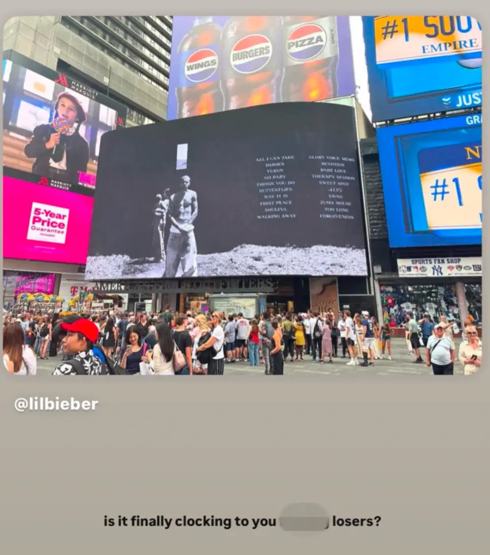 Hailey Bieber shared an Instagram story following Justin's album announcement - and fans are puzzled (Instagram/@haileybieber)