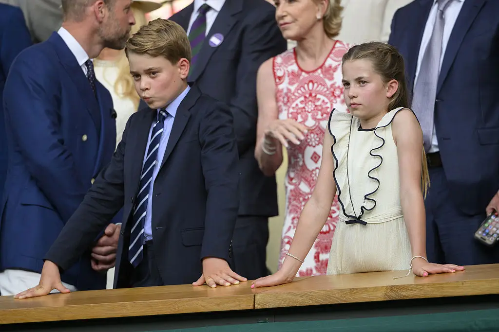 The youngsters sat in the prestigious Royal Box with their parents (Karwai Tang / Getty Images)