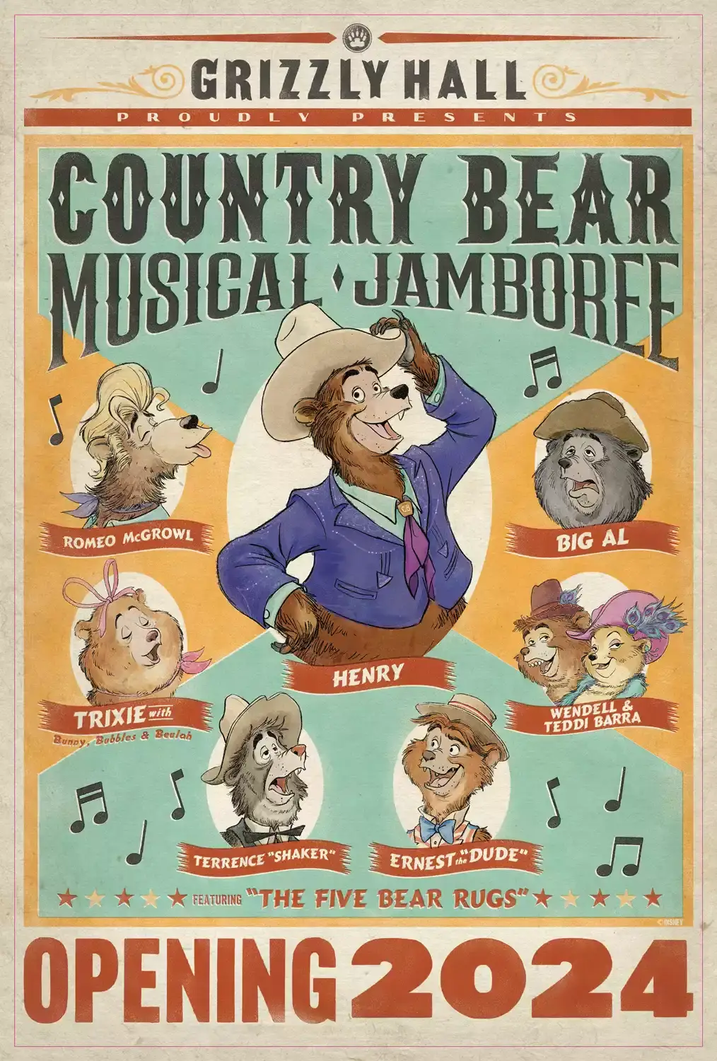 The Country Bear Jamboree has just opened following renovations with started in January. (Disney)