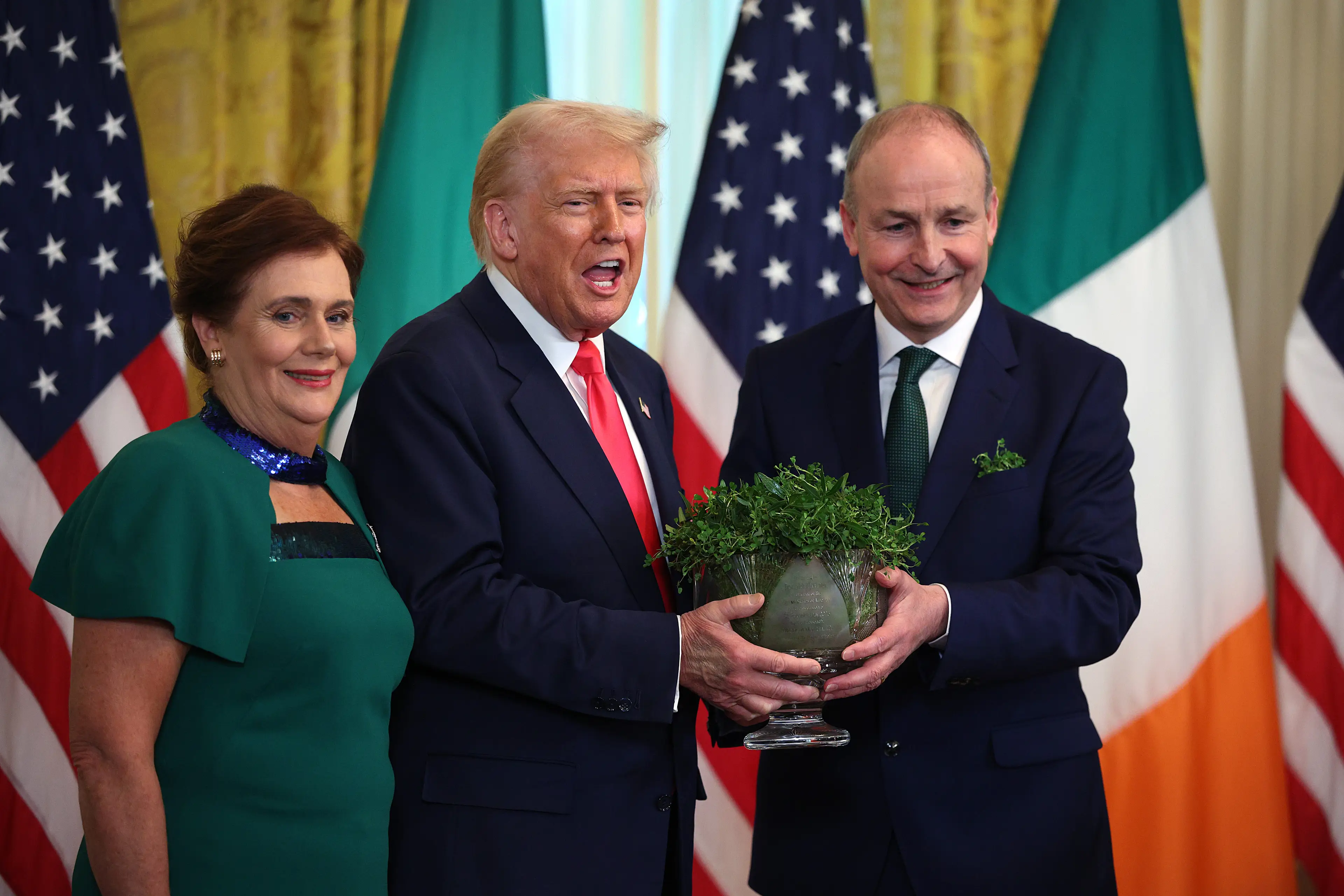 Trump roasted O'Donnell before the Irish Prime Minister (Kayla Bartkowski/Getty Images)