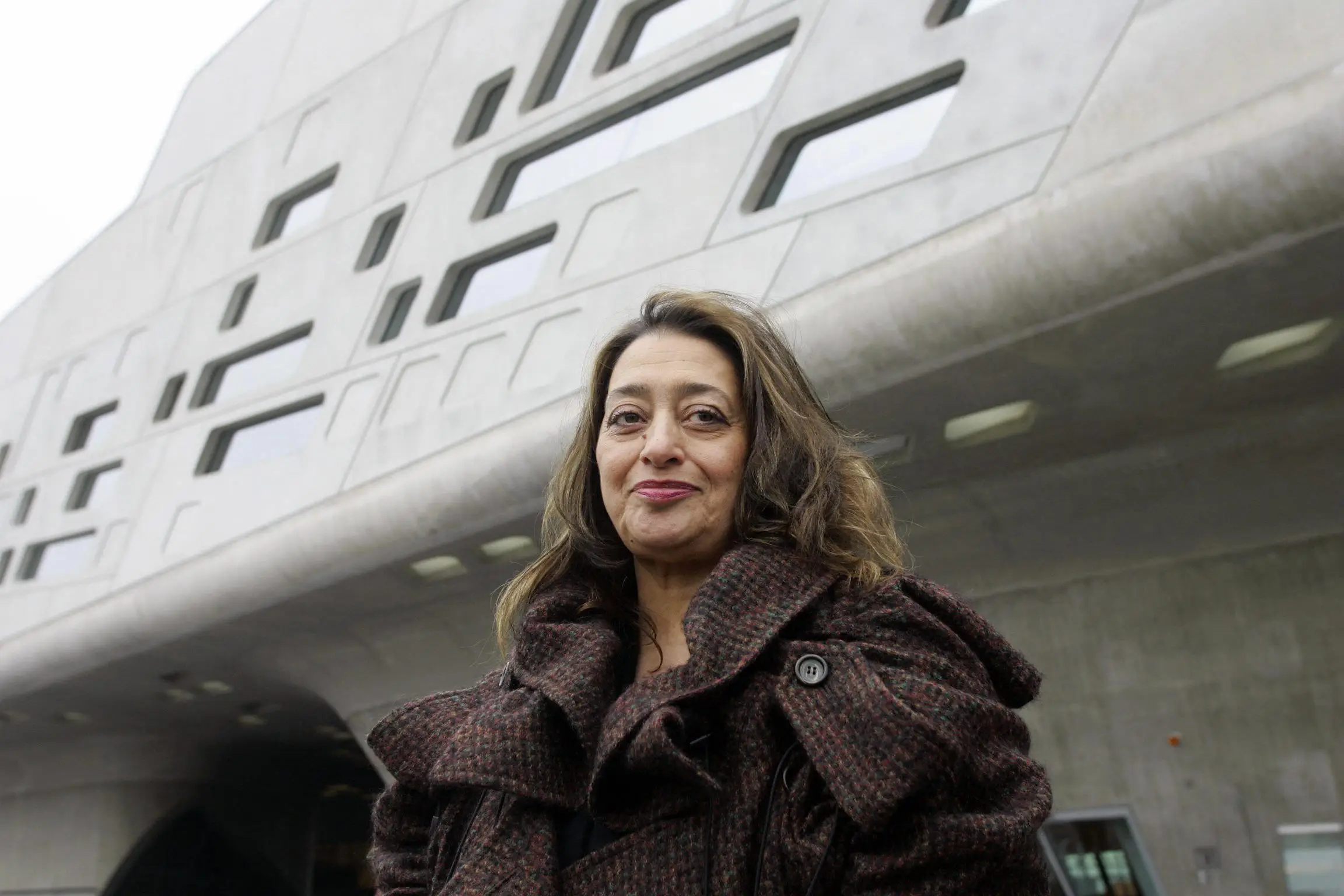 Female Iraqi-British architect Zaha Hadid designed the One Thousand Museum, where the documentary was being filmed (JOCHEN LUEBKE/DDP/AFP via Getty Images)