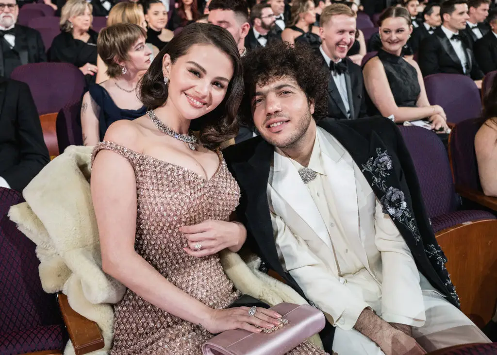 Turns out, Selena was actually trying to help her husband Benny Blanco promote his podcast (John Shearer/97th Oscars/Getty Images)