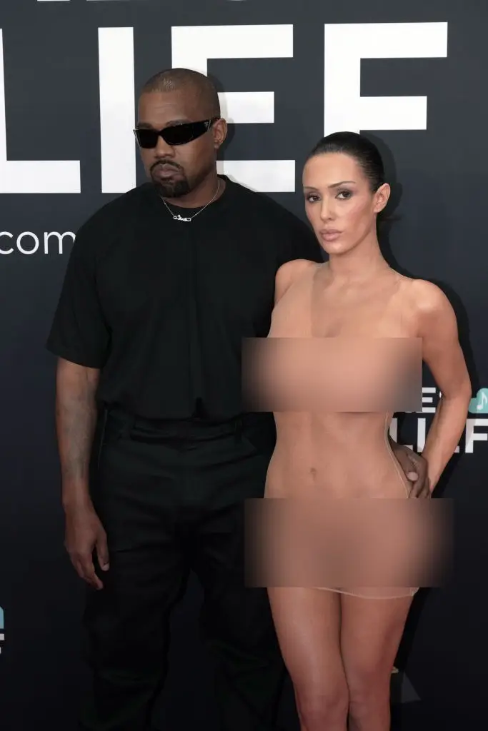 Kanye West and Bianca Censori caused quite the stir with their Grammys appearance for very obvious reasons (Jeff Kravitz / Contributor / Getty Images)