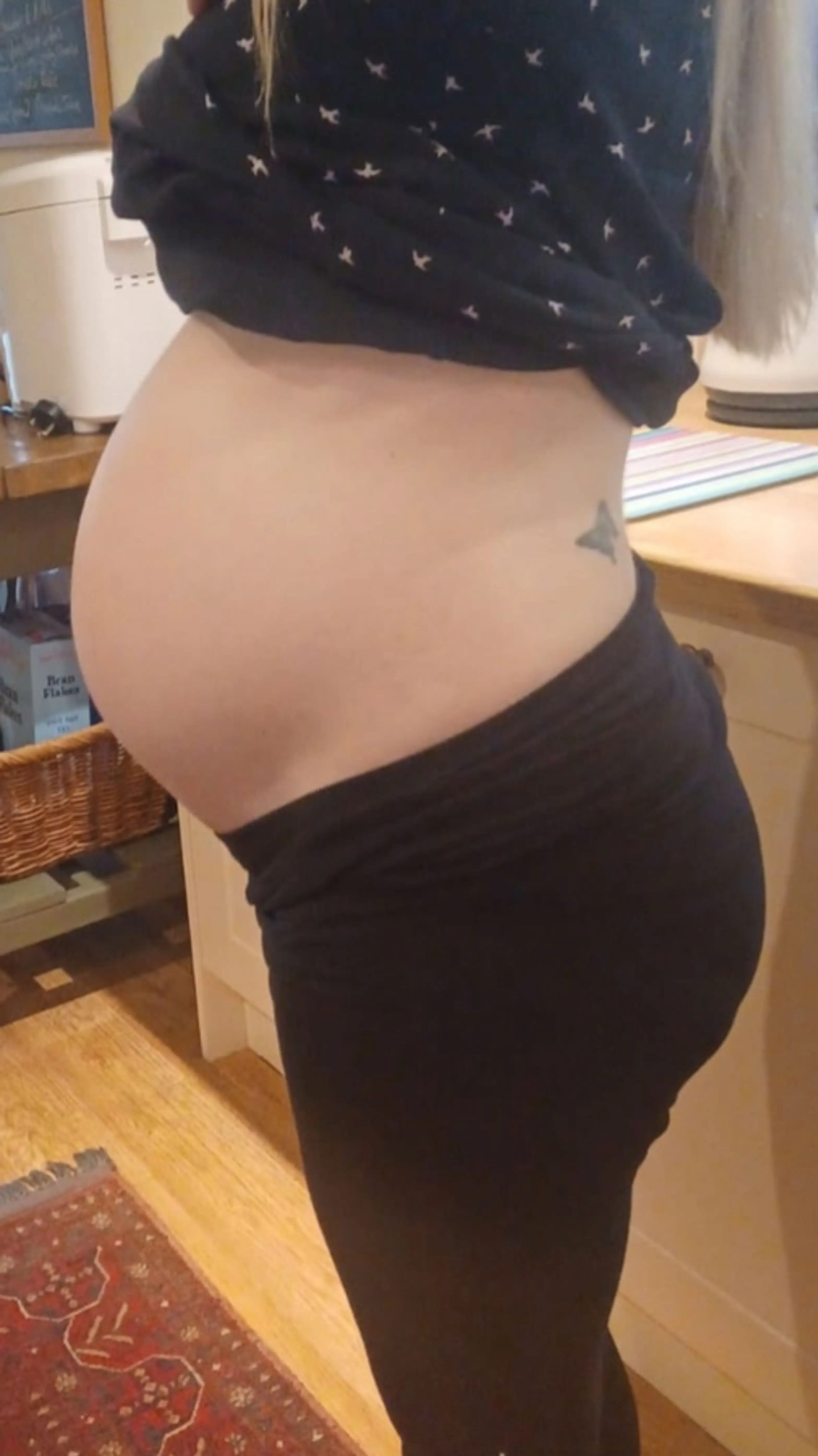 Nicola noticed her period was late in January.