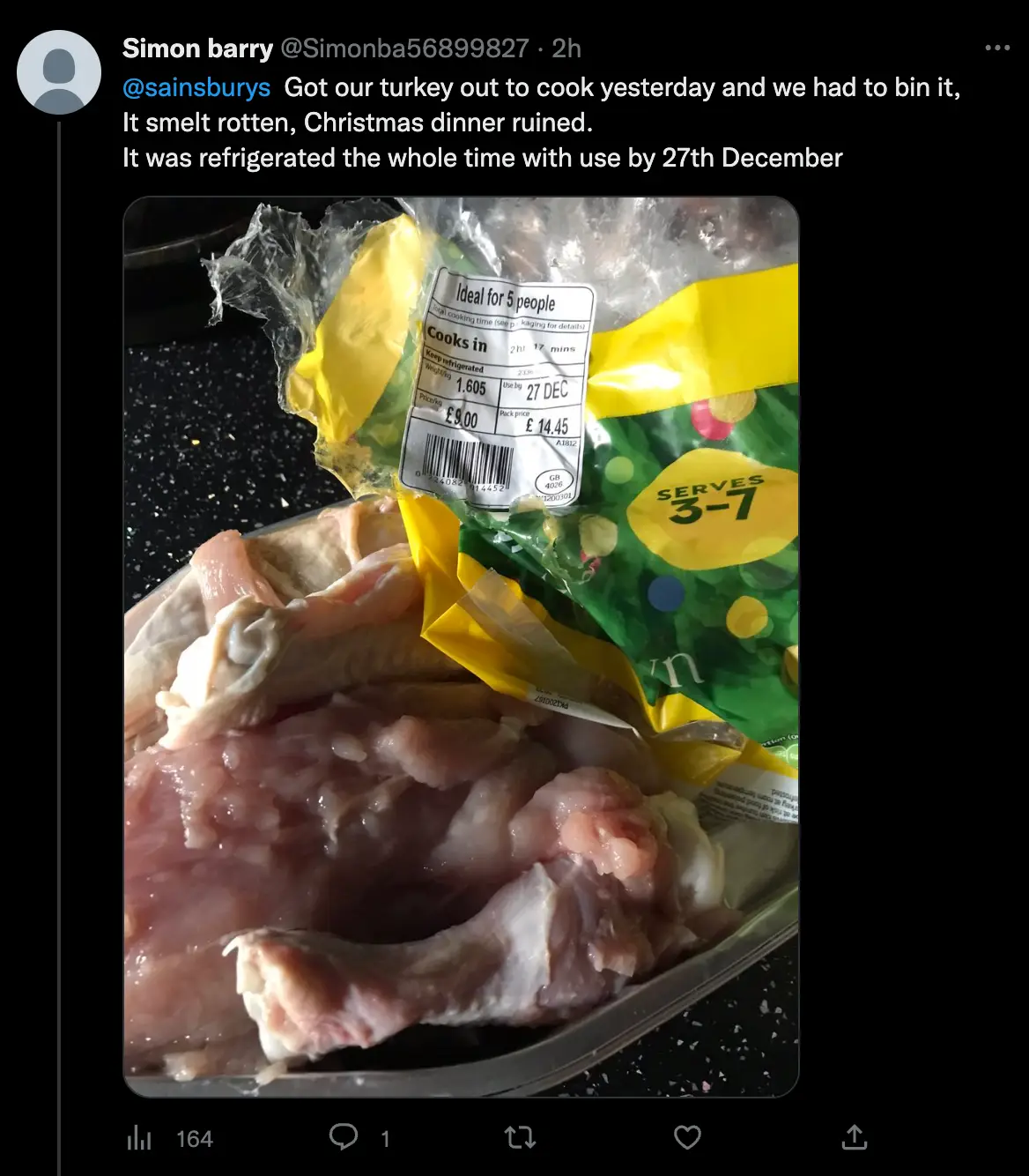 Sainsbury's got a fair few tags from disgruntled customers.