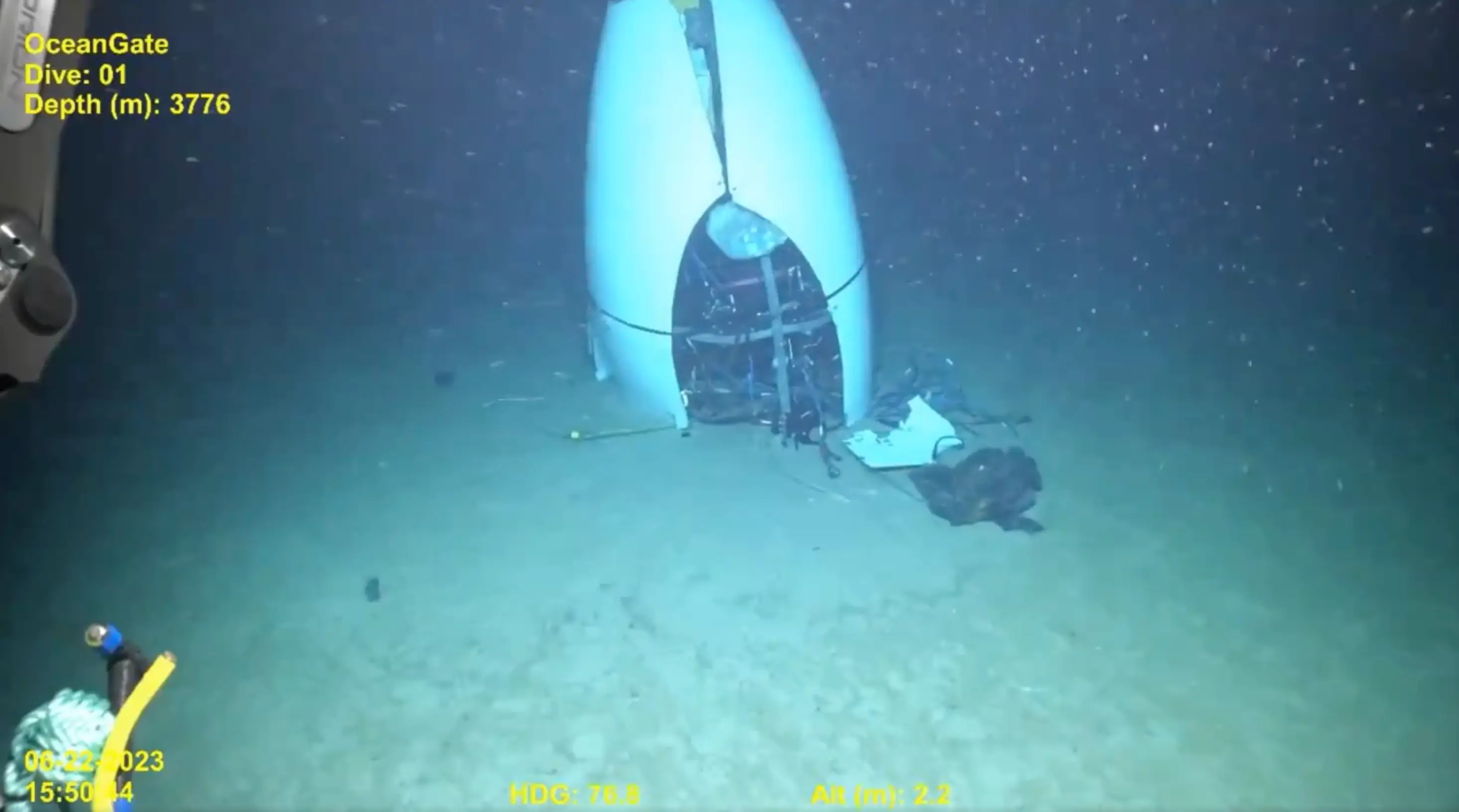 Footage of the Titan wreckage has now been released (US Coast Guard)