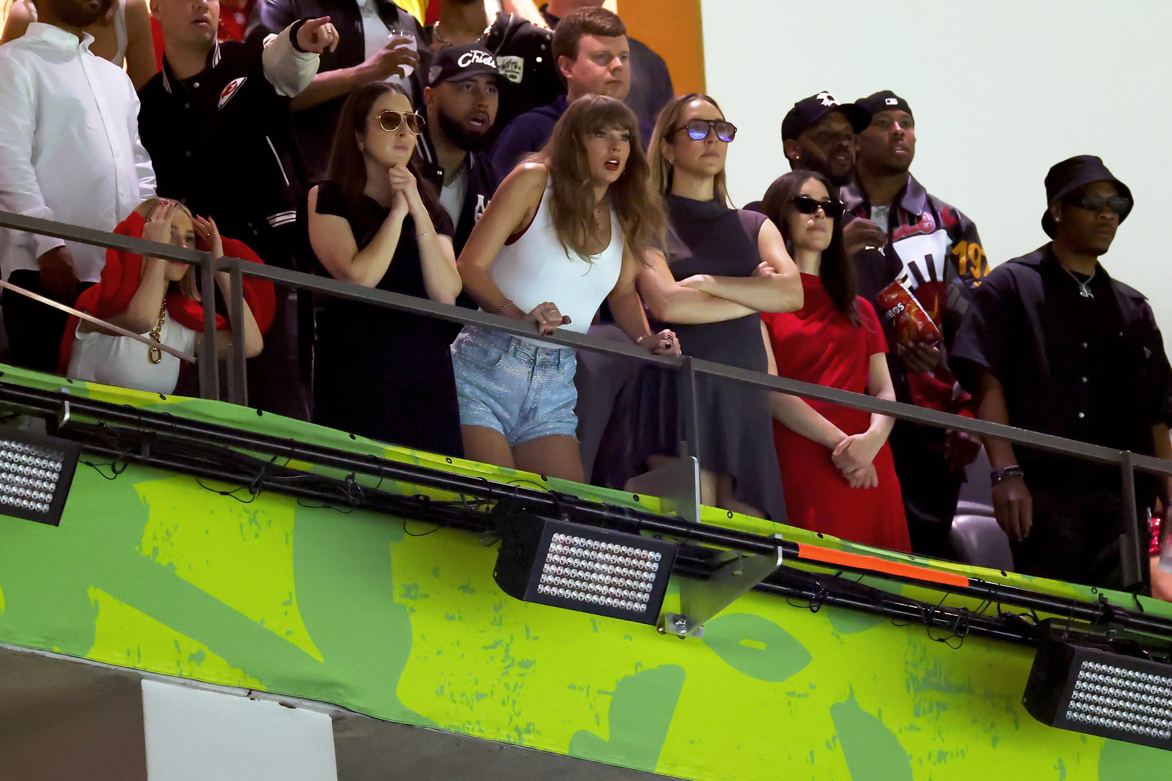 Taylor Swift watching the action unfold at the Super Bowl (Gregory Shamus/Getty Images)