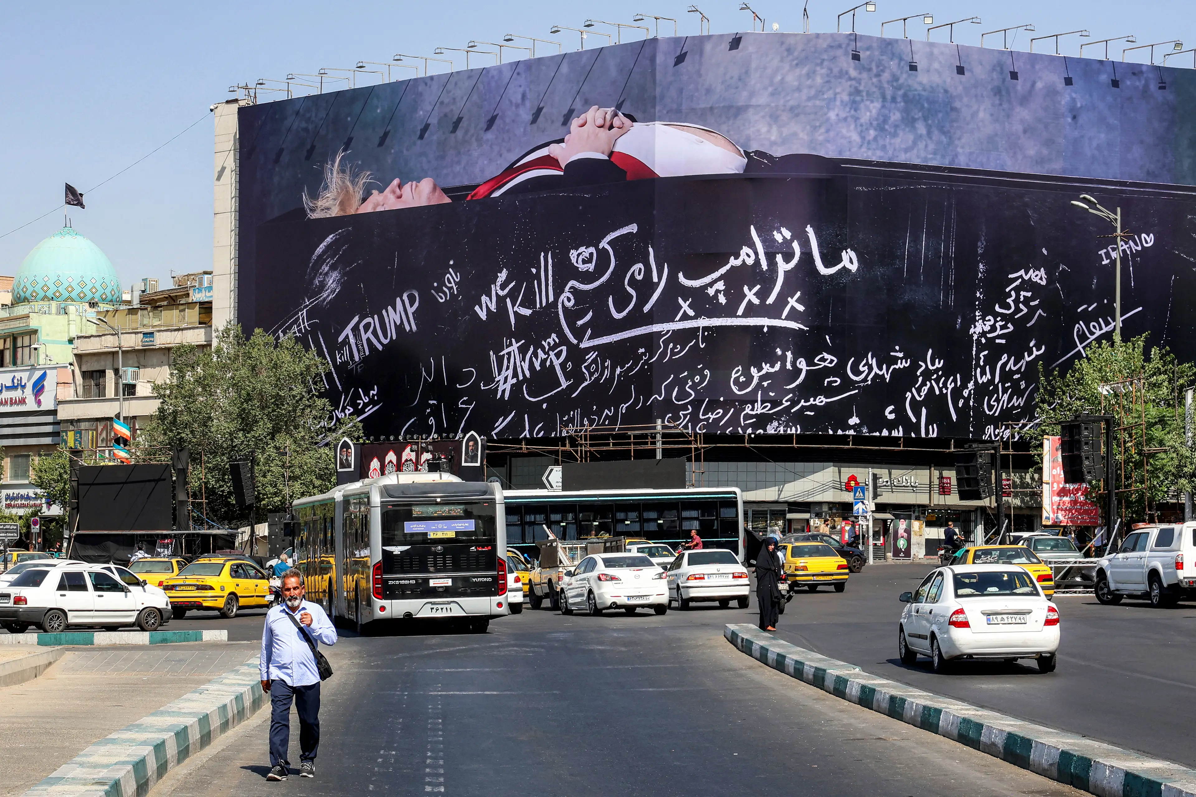 The image was accompanied by threats against Trump's life (AFP via Getty Images)