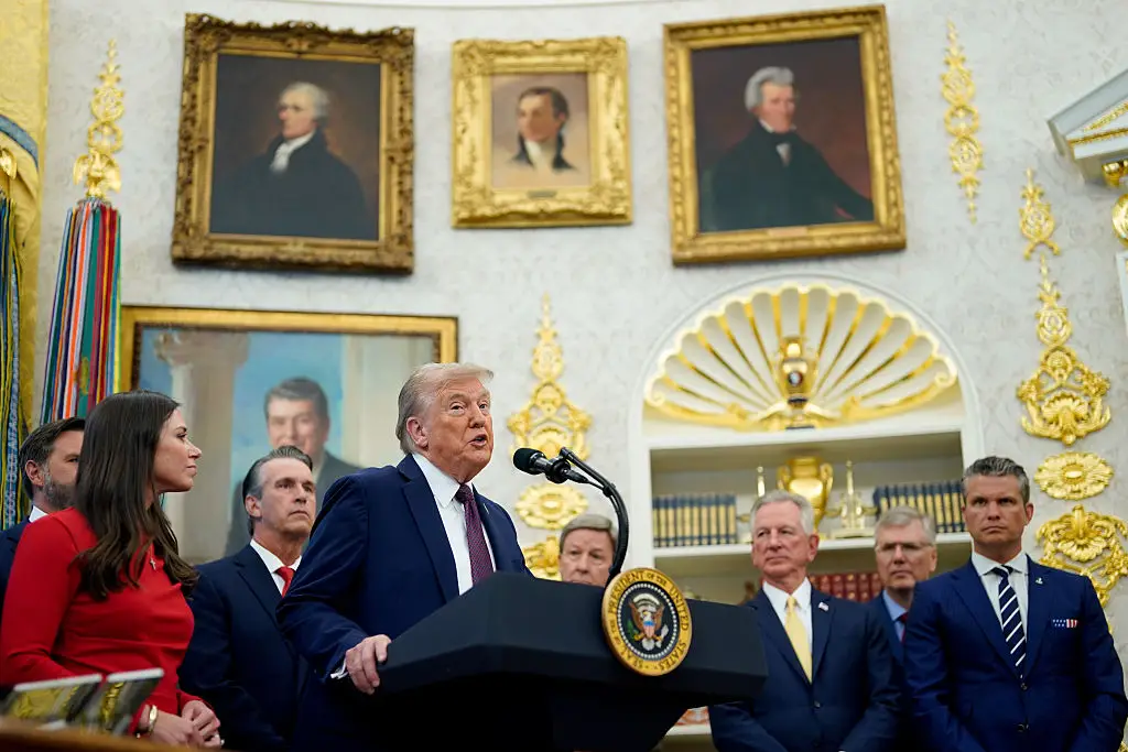 People have recently picked up on the not-so-subtle changes Trump has made to his place of residence (Bloomberg/Getty Images)