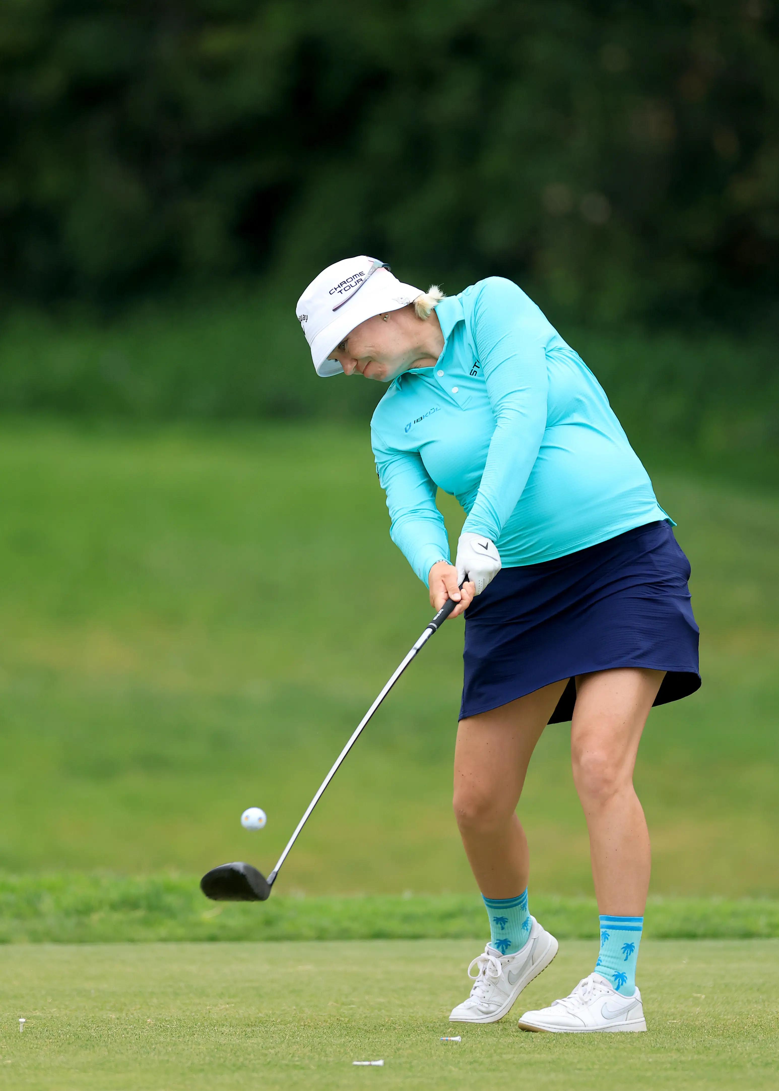 The golfer began experiencing Braxton Hicks contractions (David Cannon/Getty Images)