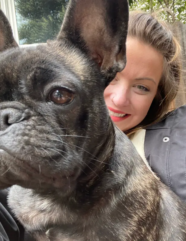 A couple has opened up about their beloved French bulldog, Cassie, dying after trying to protect them from a bear attack (GoFundMe)