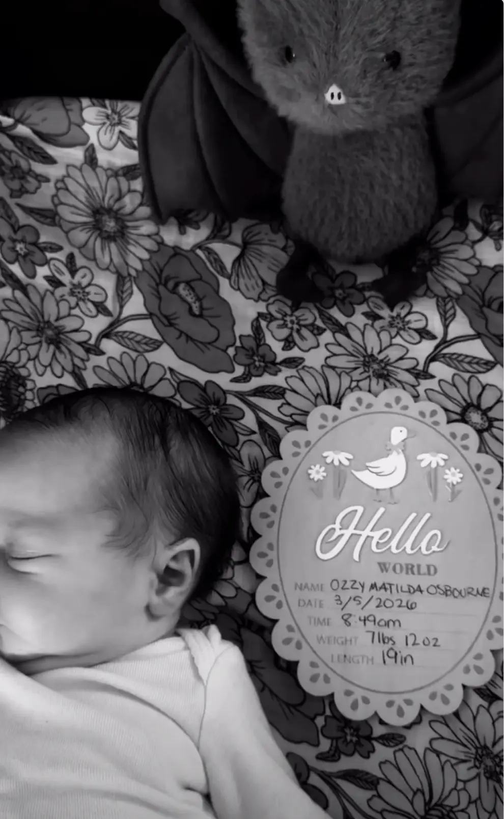 Jack Osbourne and his wife Aree have welcomed a baby girl and named her after Ozzy Osbourne (Instagram/@areeosbourne)