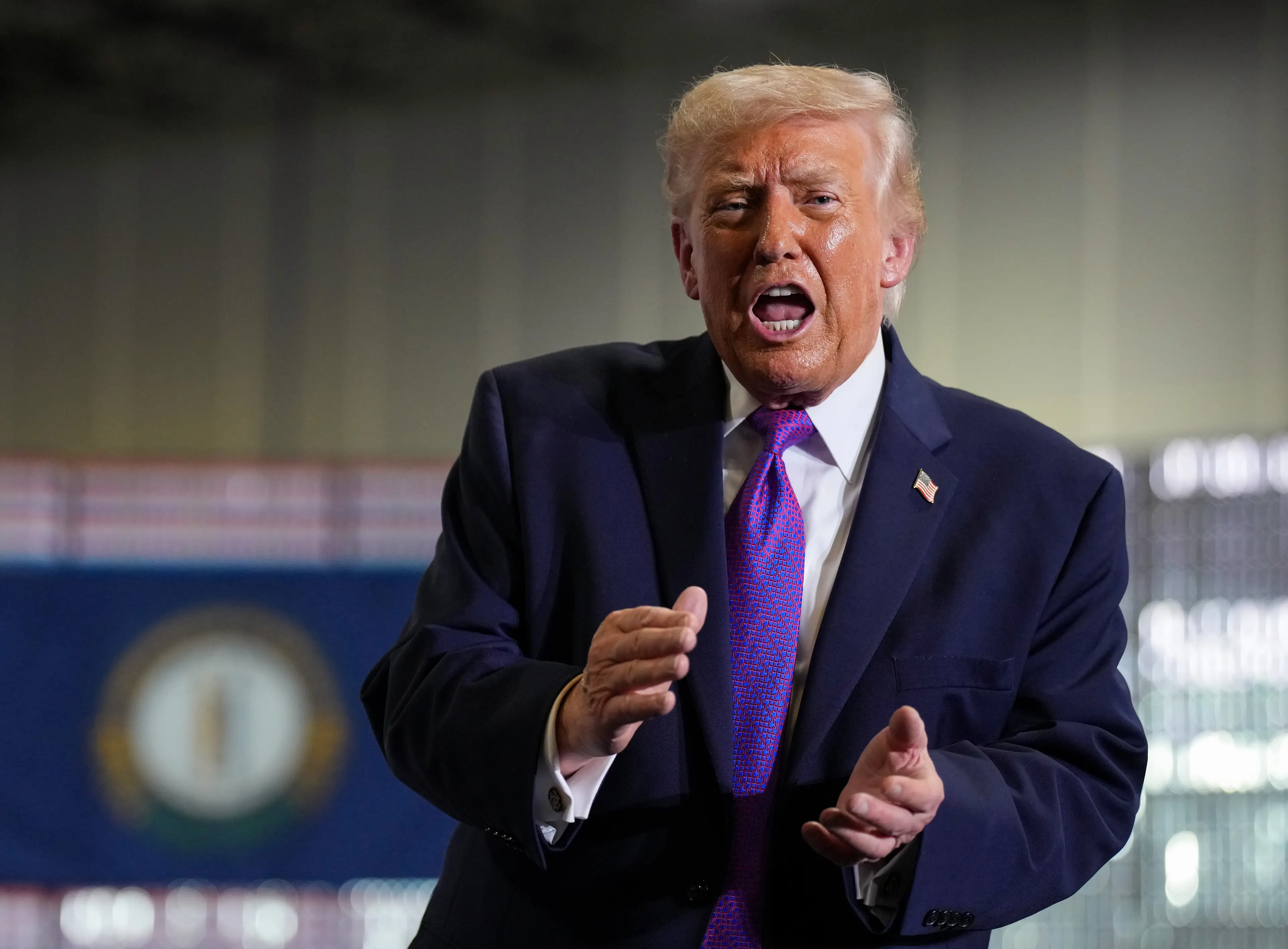 Donald Trump made a White House address for Women's History Month (Andrew Harnik/Getty Image)