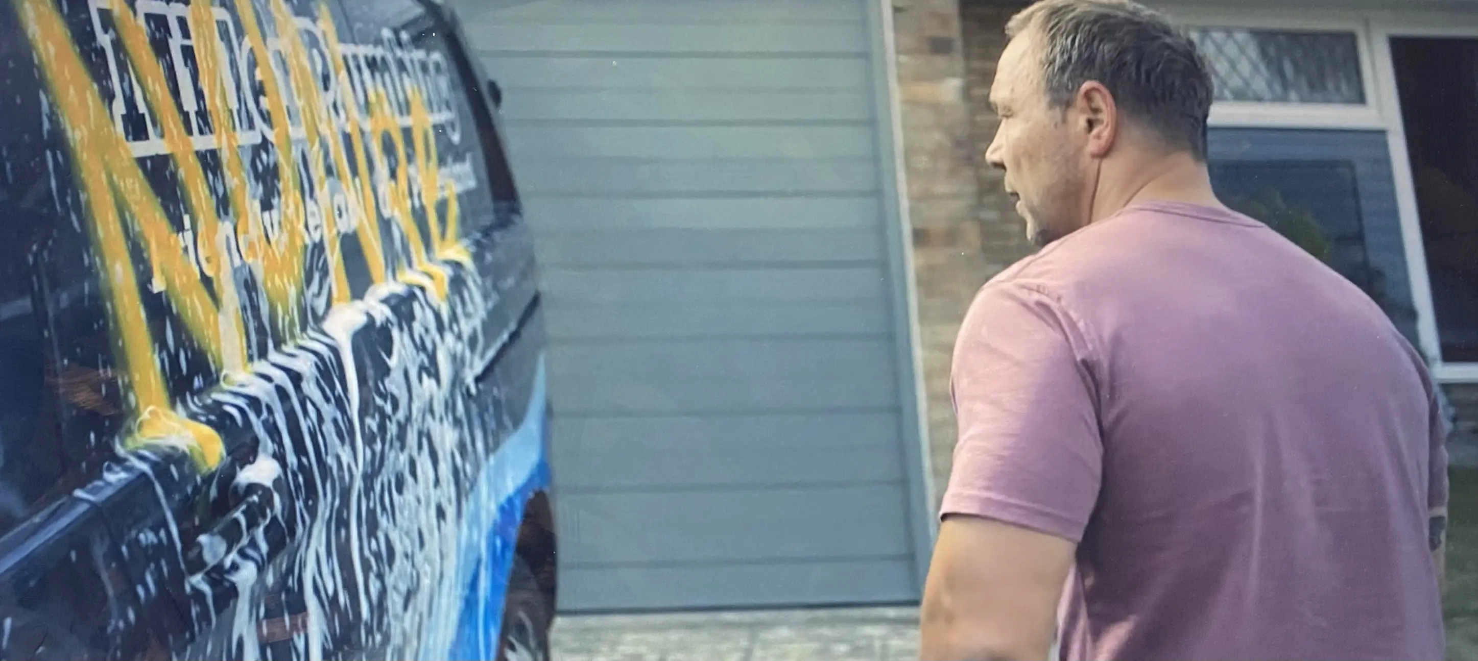 The word 'nonce' was painted onto Eddie's van in the series (Netflix)