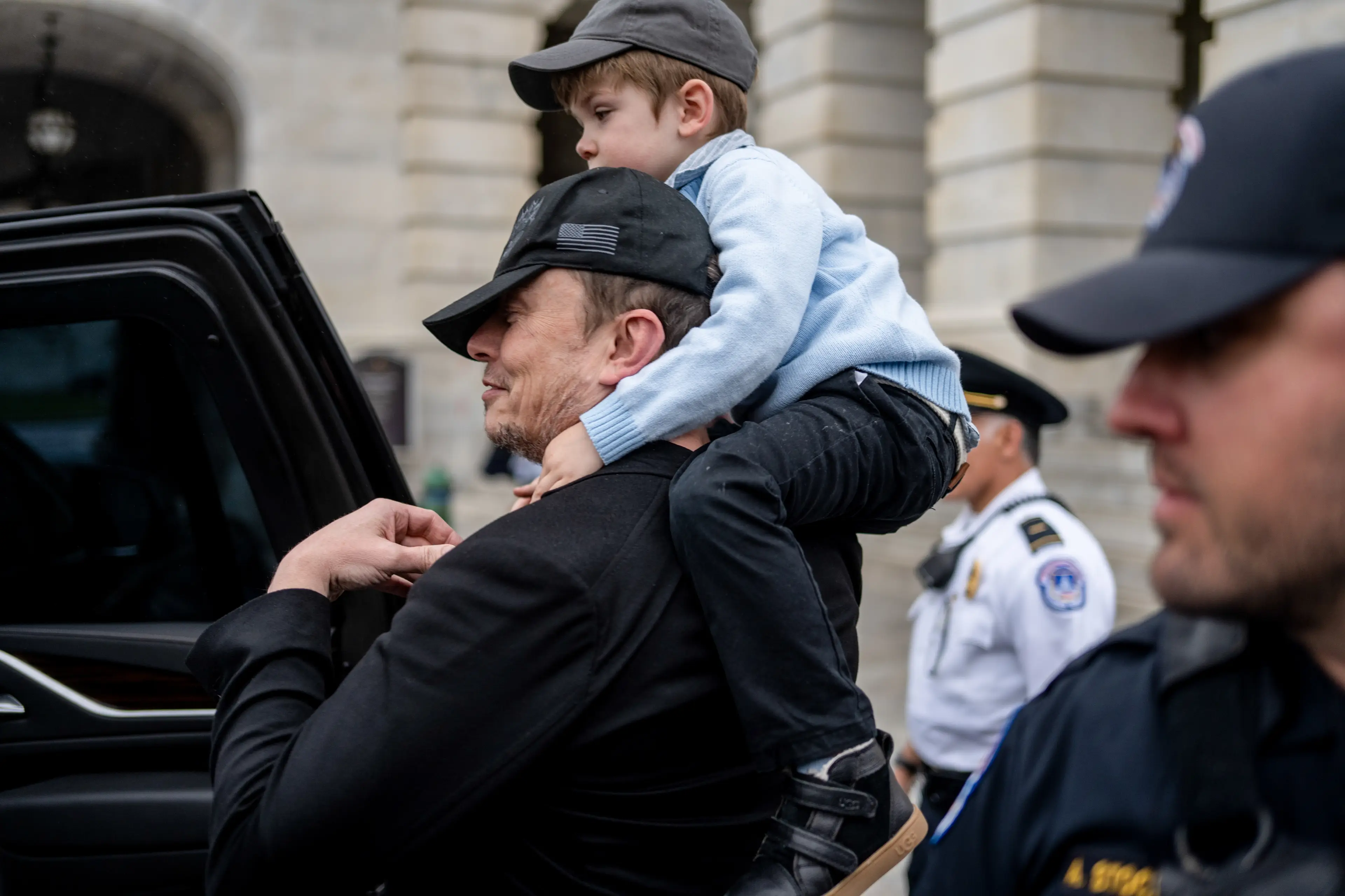 Musk took his child with him to the White House earlier this year (Alex Wroblewski/Bloomberg via Getty Images)