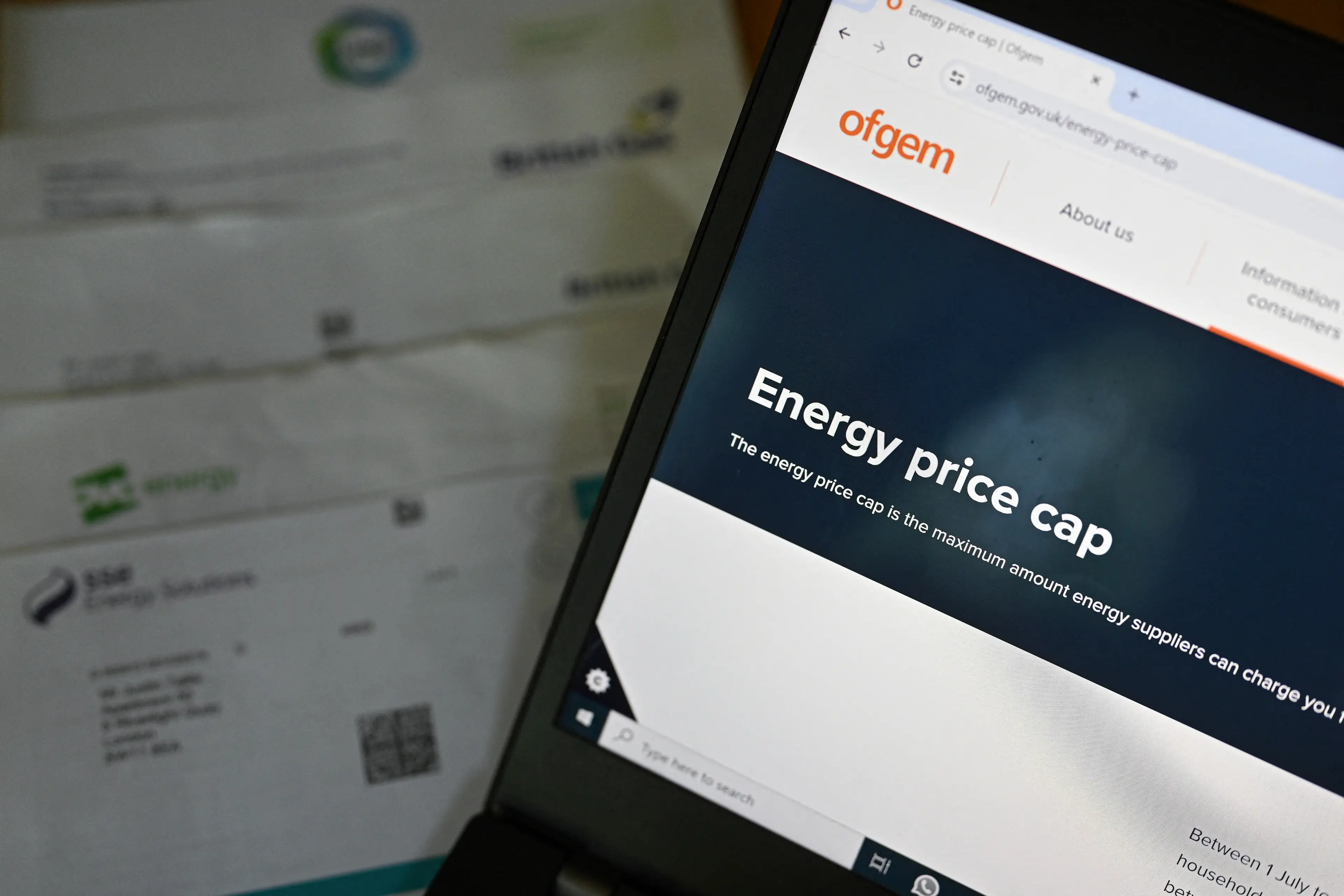 Ofgem have announced a new energy price cap. (JUSTIN TALLIS/AFP via Getty Images)