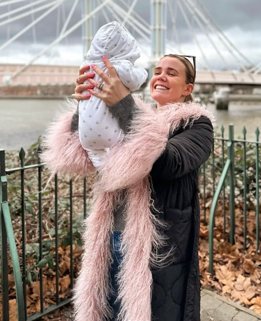 Emily welcomed her daughter Arlo in February.