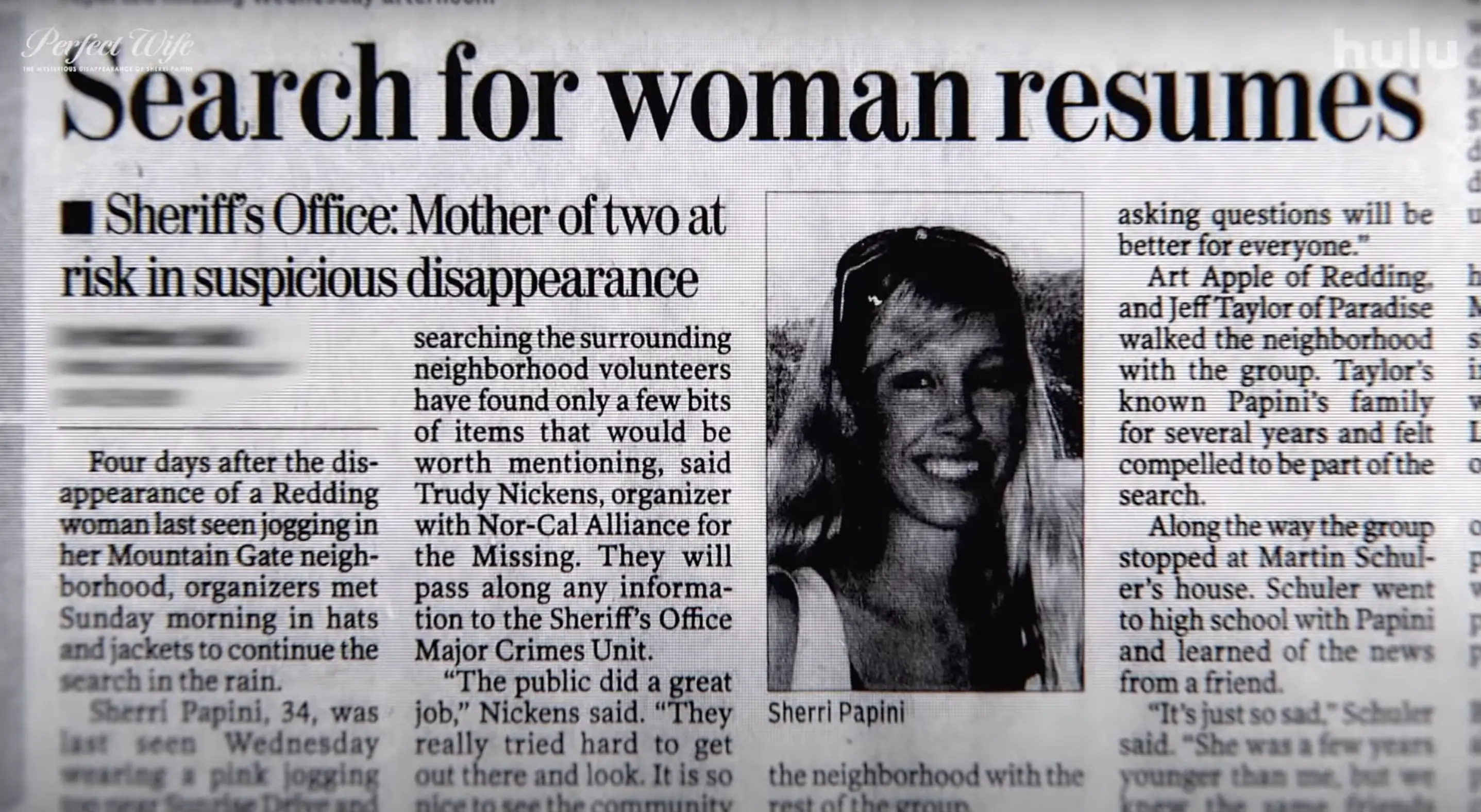 By all accounts, Sherri was a happily married woman with two young children. (Hulu)