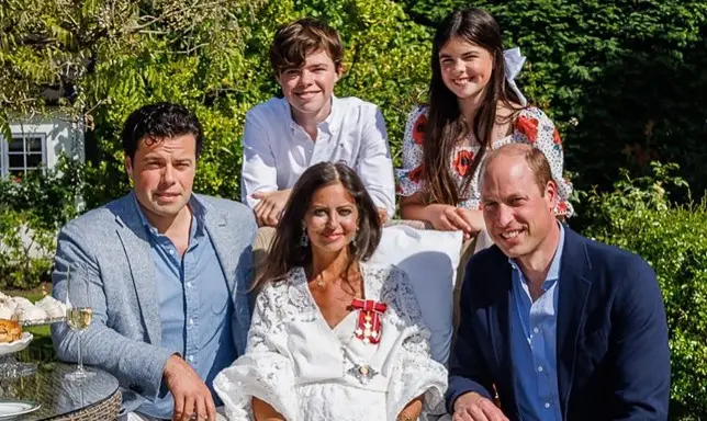 James was awarded a Damehood by Prince William.